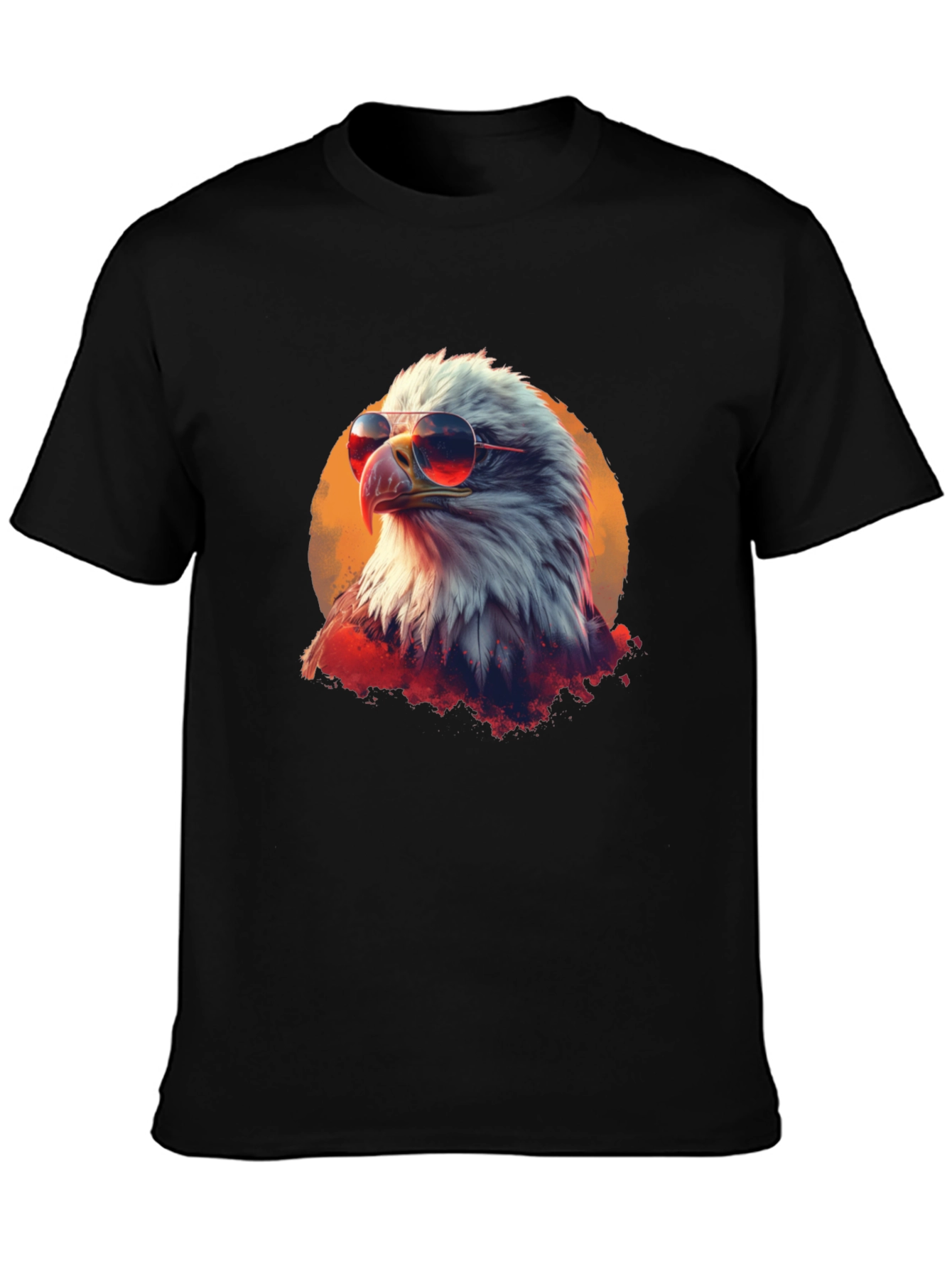 Cool Eagle Graphic Tee - Patriotic American Bird