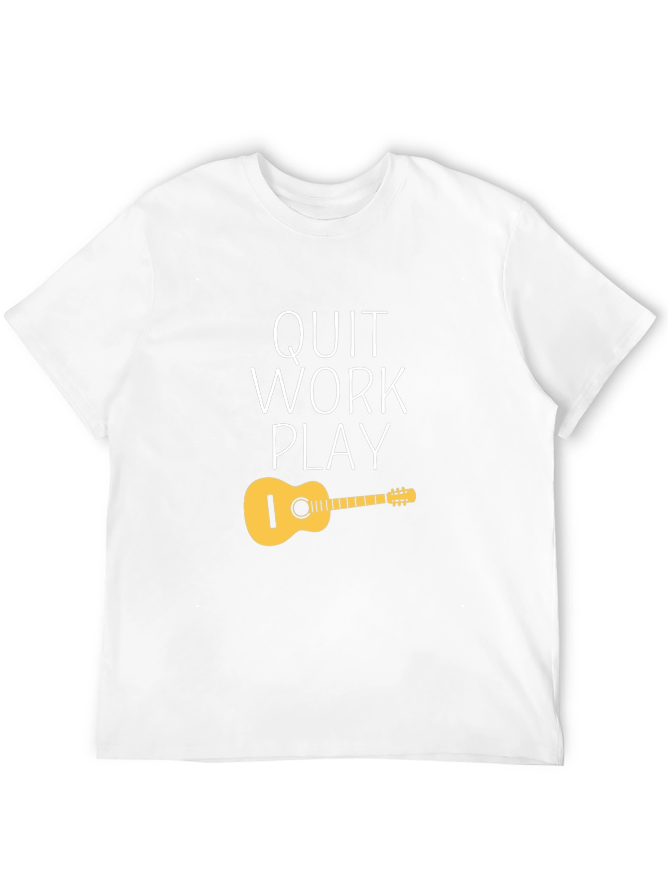 Quit Work Play T-Shirt - Guitar Design