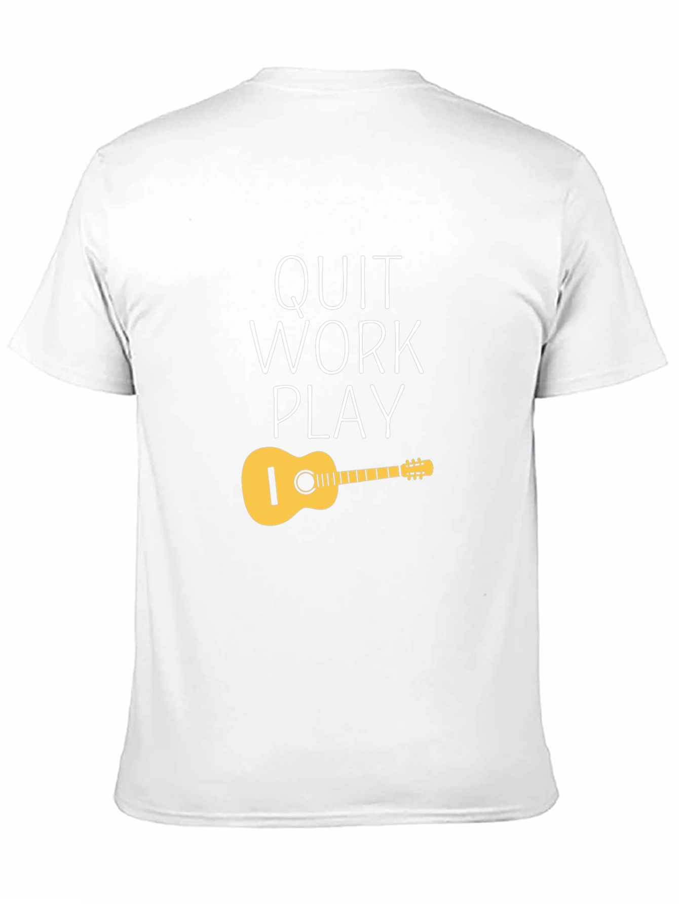 Quit Work Play T-Shirt - Guitar Design