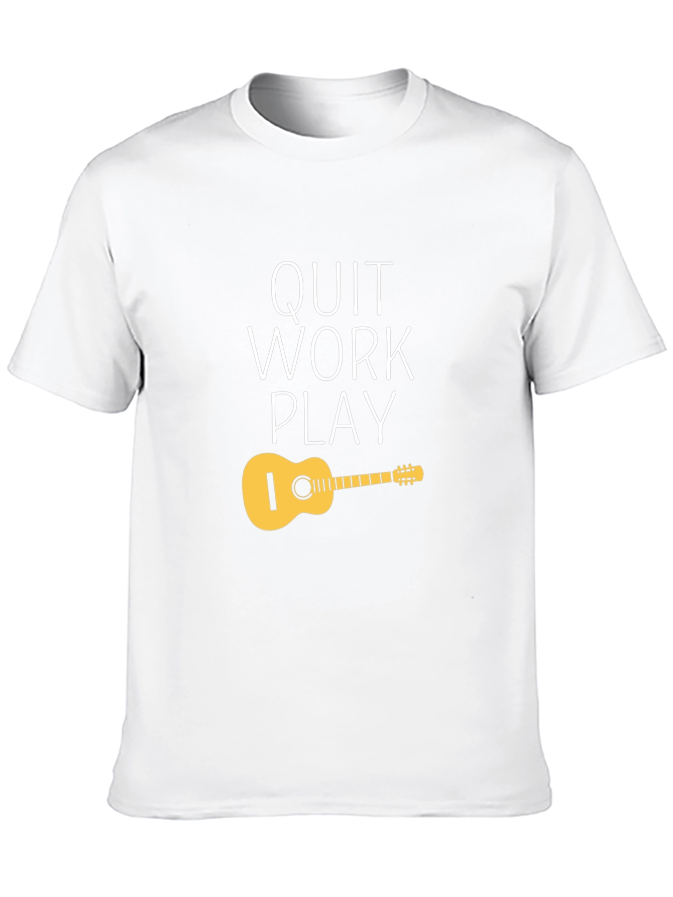 Quit Work Play T-Shirt - Guitar Design