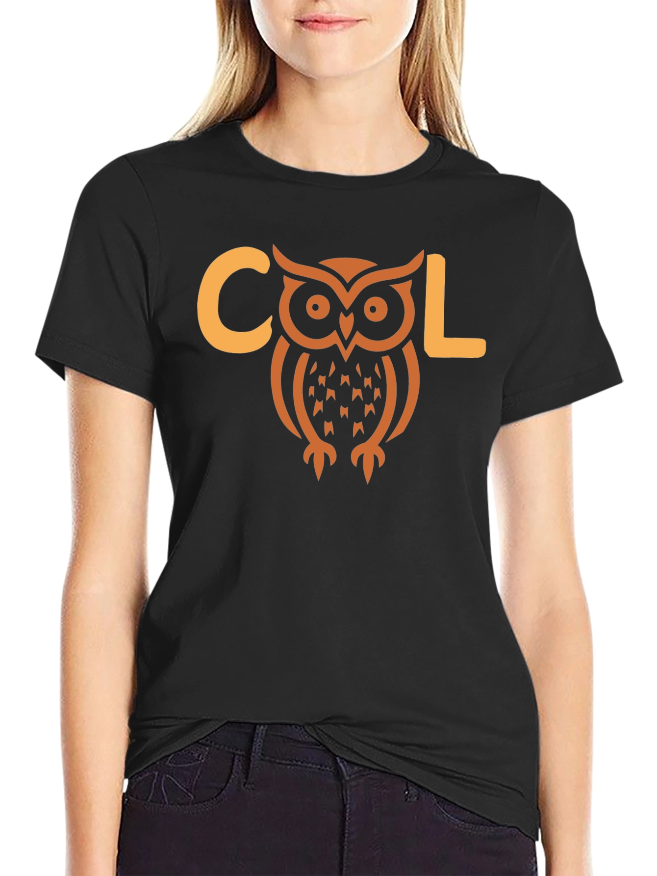 Cool Owl Graphic T-Shirt - Black Cotton Tee