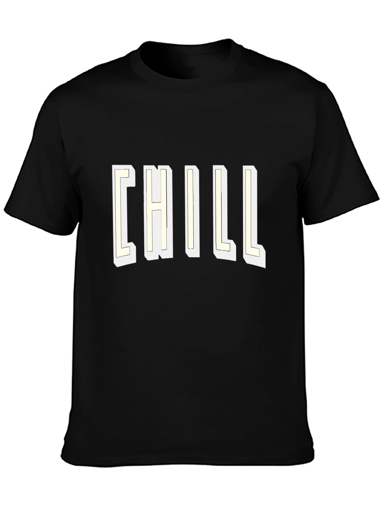 Chill Graphic Tee - Casual Black T-Shirt