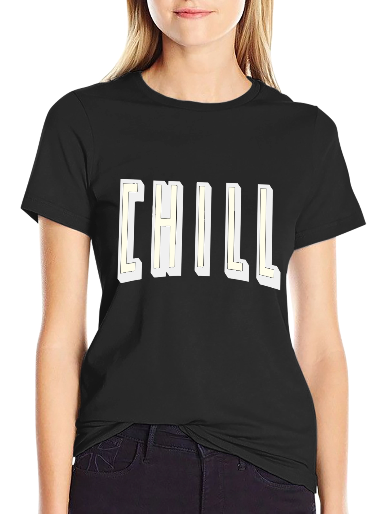 Chill Graphic Tee - Casual Black T-Shirt