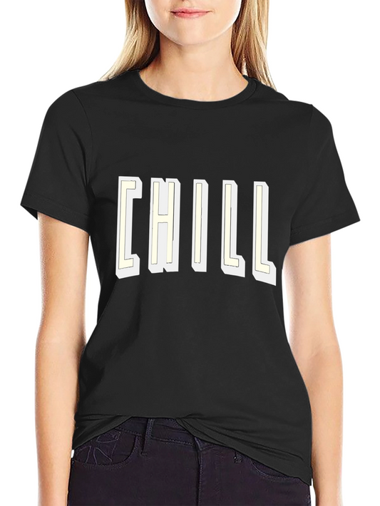 Chill Graphic Tee - Casual Black T-Shirt