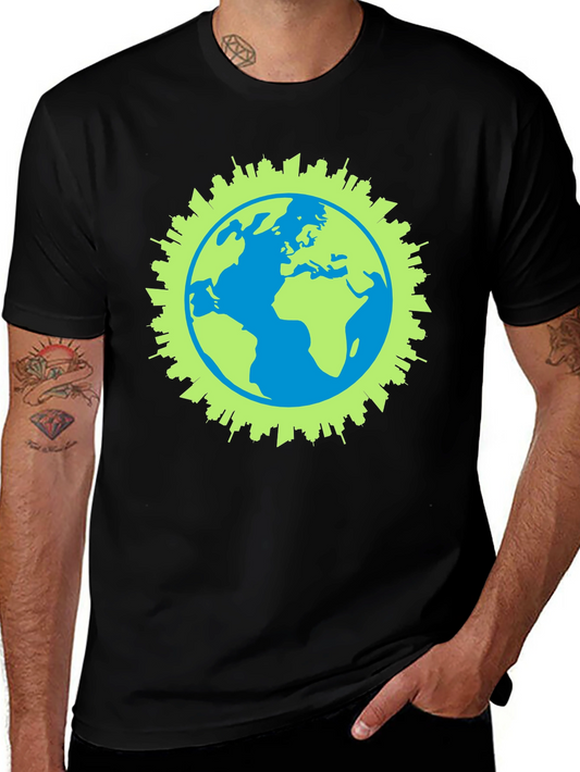 Eco-Friendly Earth Graphic T-Shirt