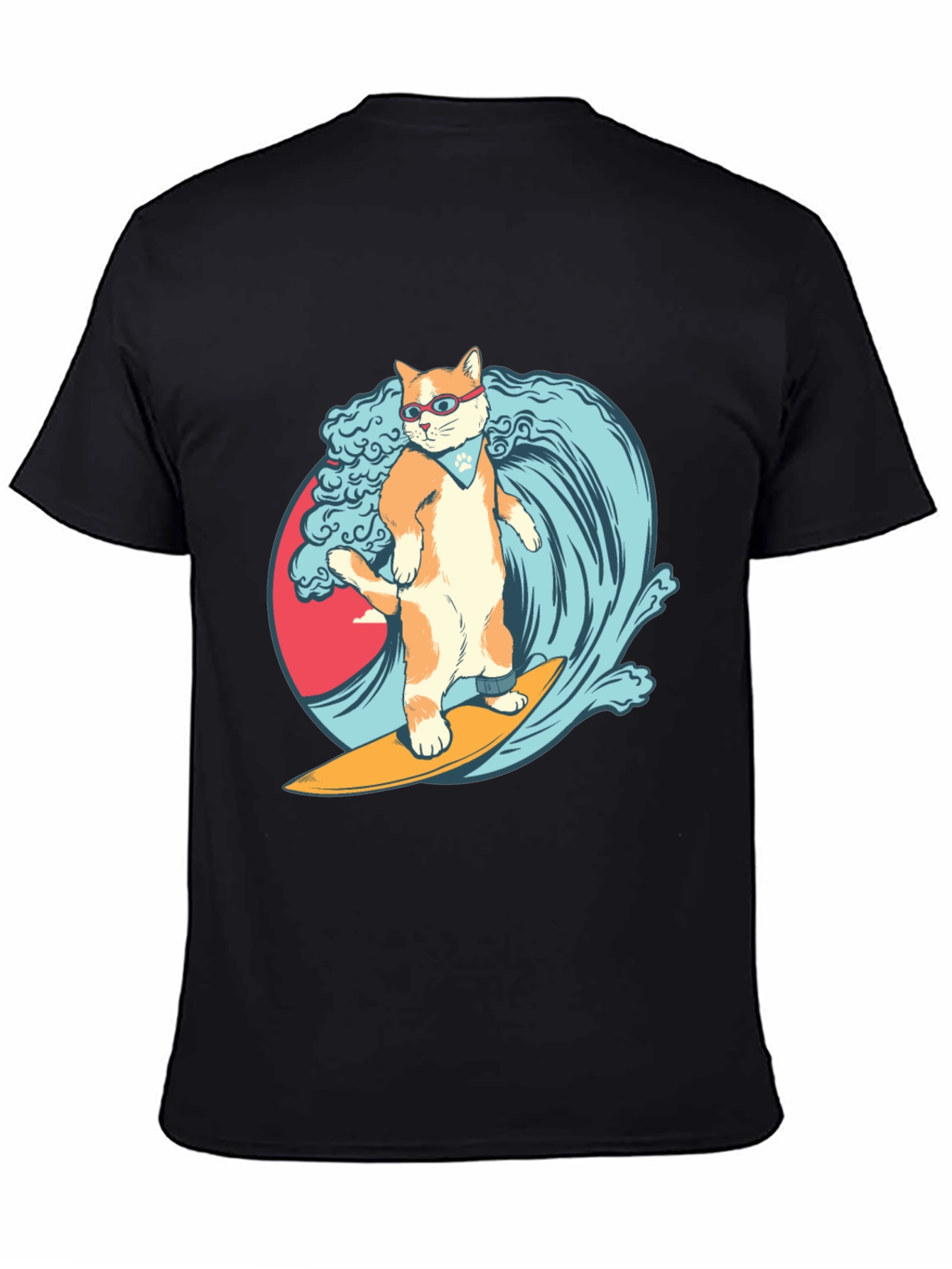 Surfing Cat T-Shirt - Cool Graphic Tee