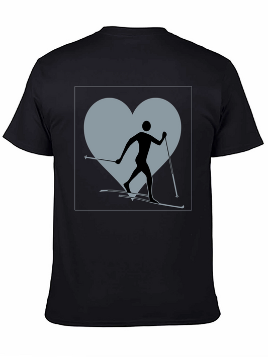 Cross Country Skiing Heart T-Shirt