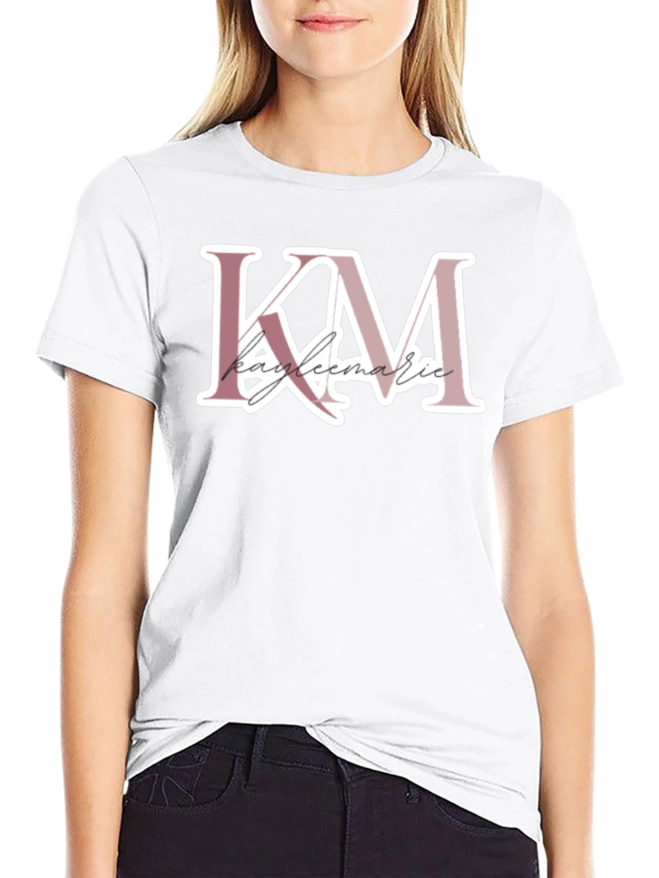 Kayleemarie Initials KM Black Tee