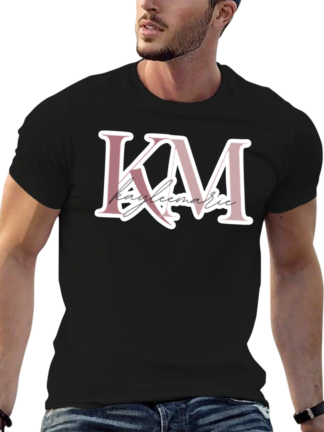 Kayleemarie Initials KM Black Tee