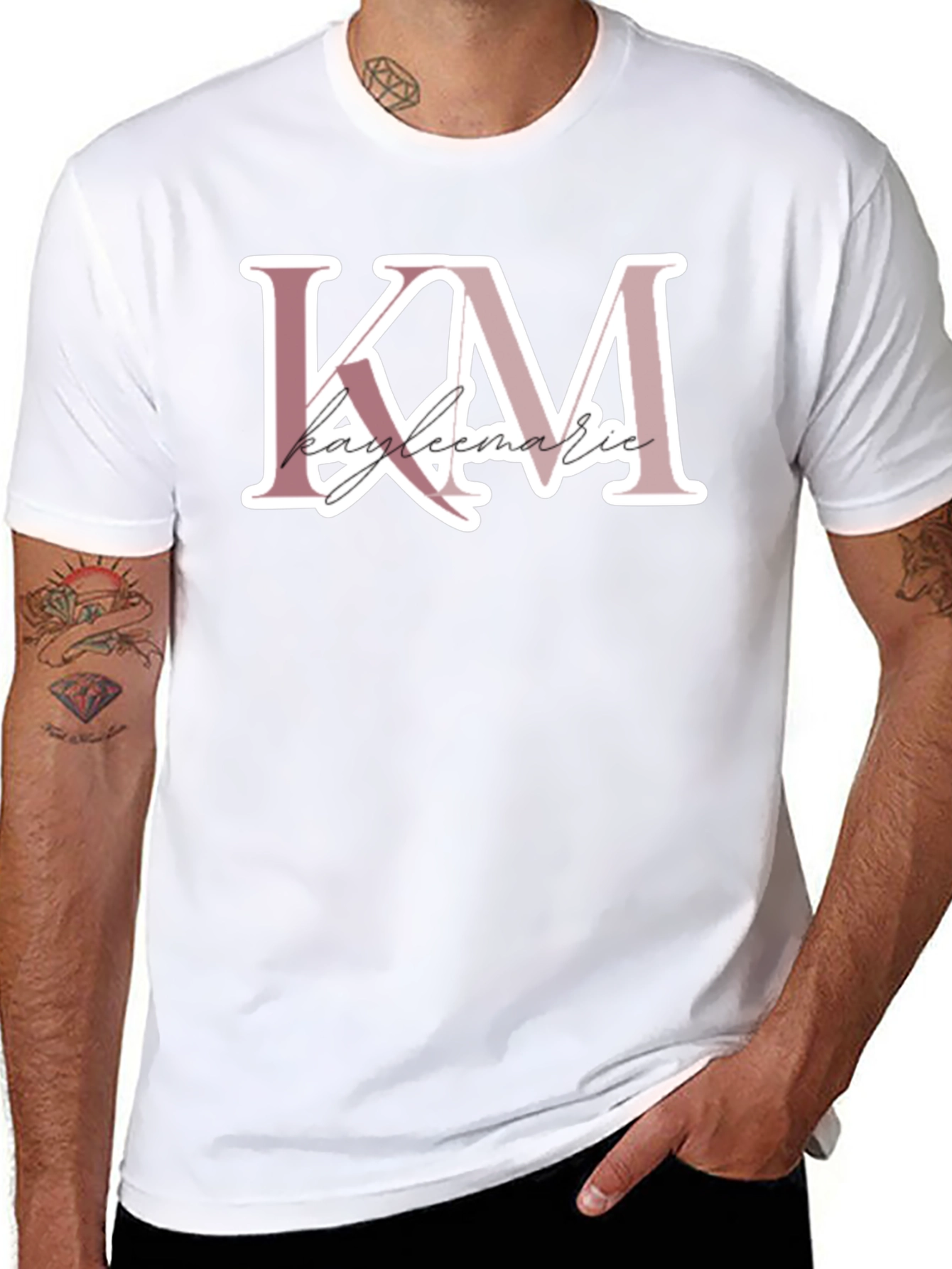 Kayleemarie Initials KM Black Tee