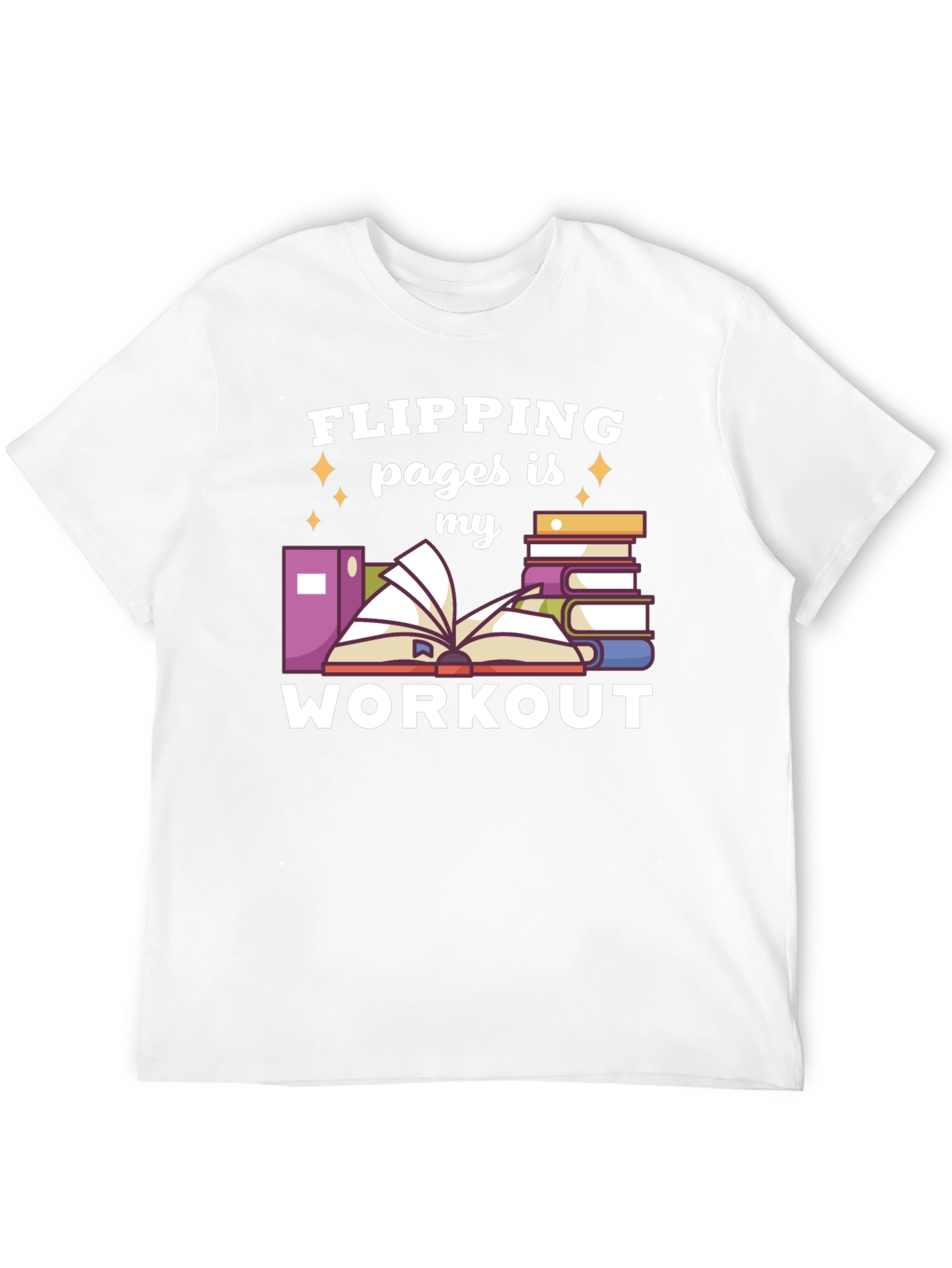 Flipping Pages is My Workout Black T-Shirt