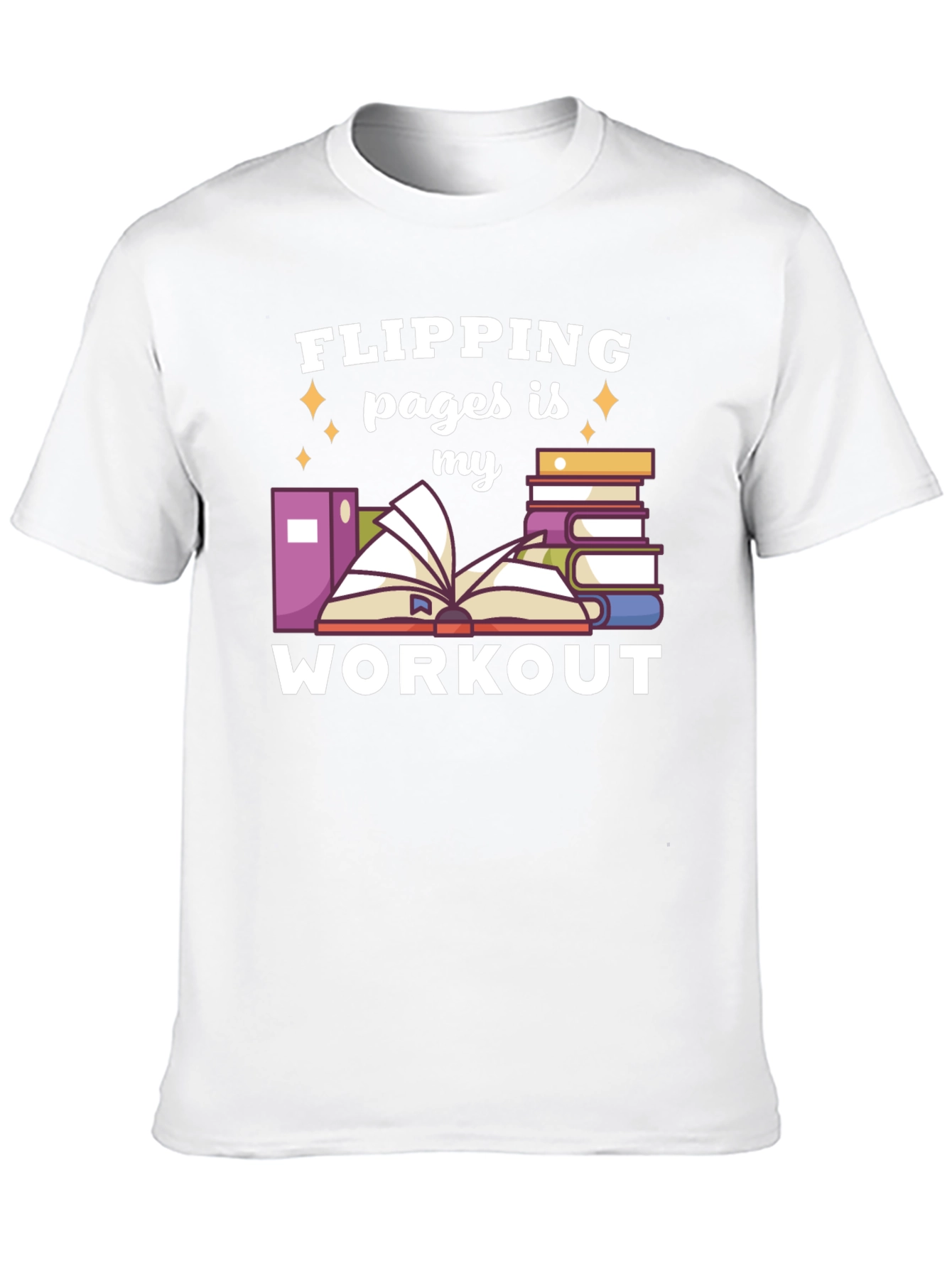 Flipping Pages is My Workout Black T-Shirt