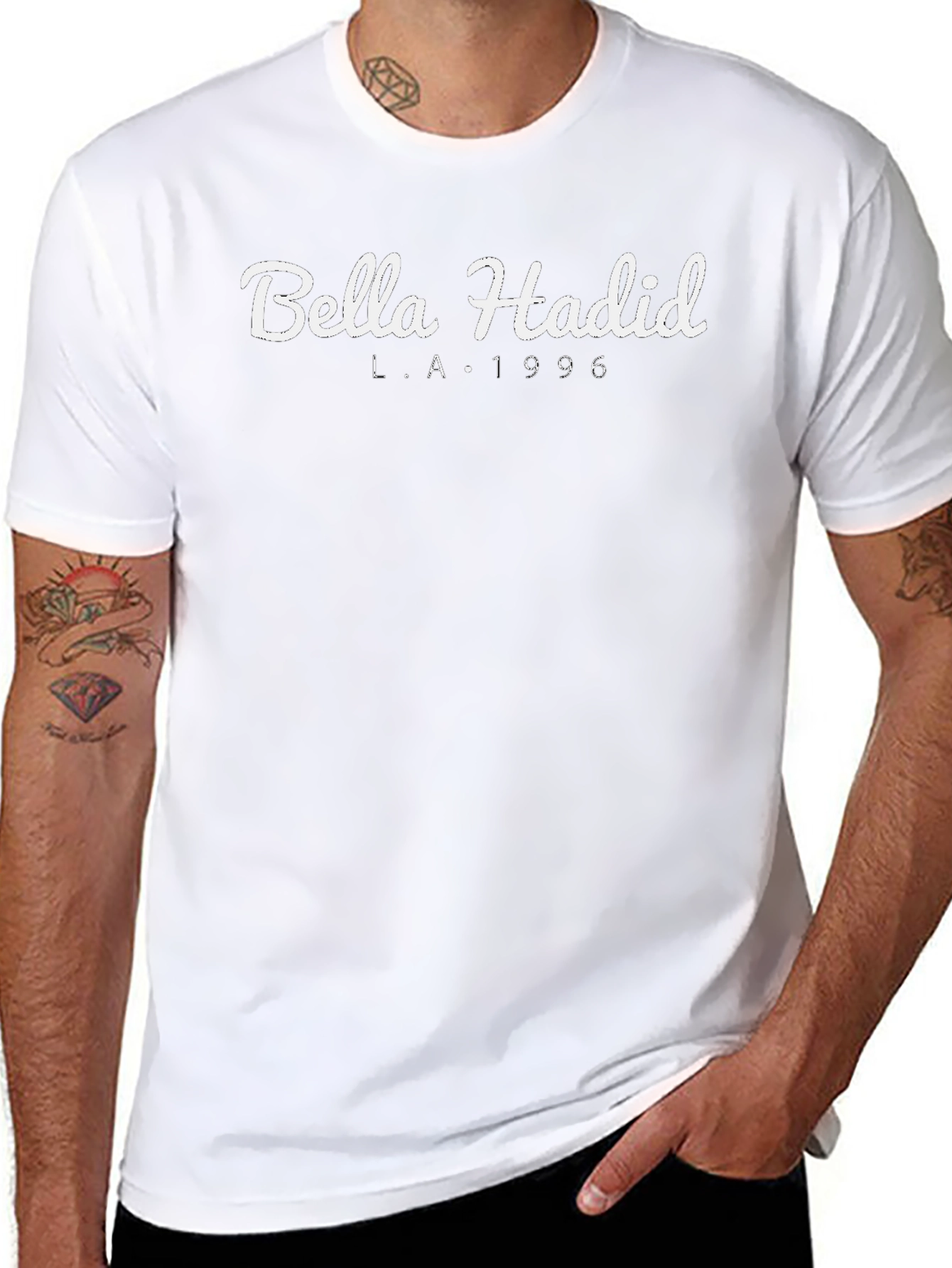 Bella Hadid LA 1996 Black T-Shirt