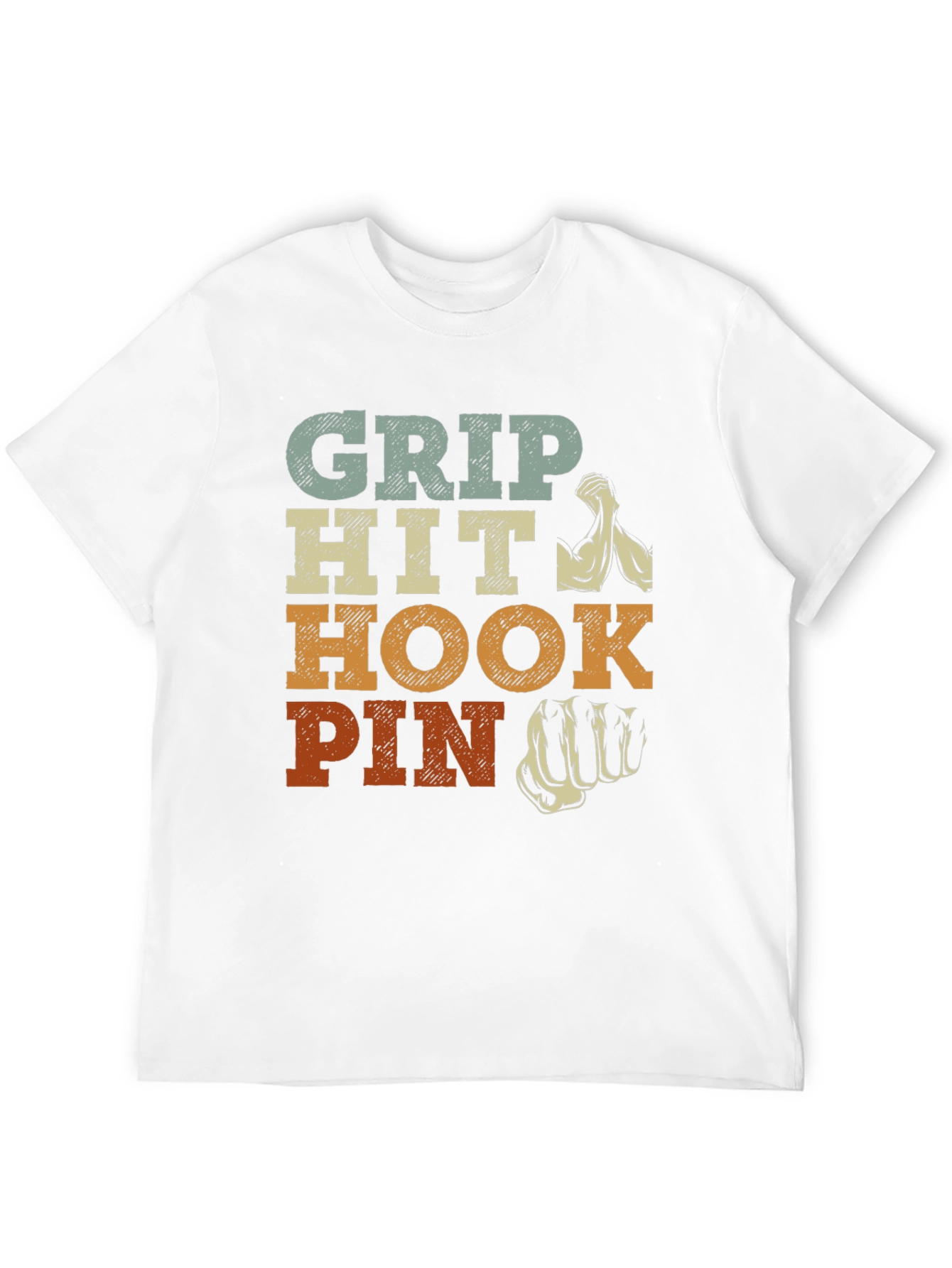 Grip Hit Hook Pin Arm Wrestling T-Shirt