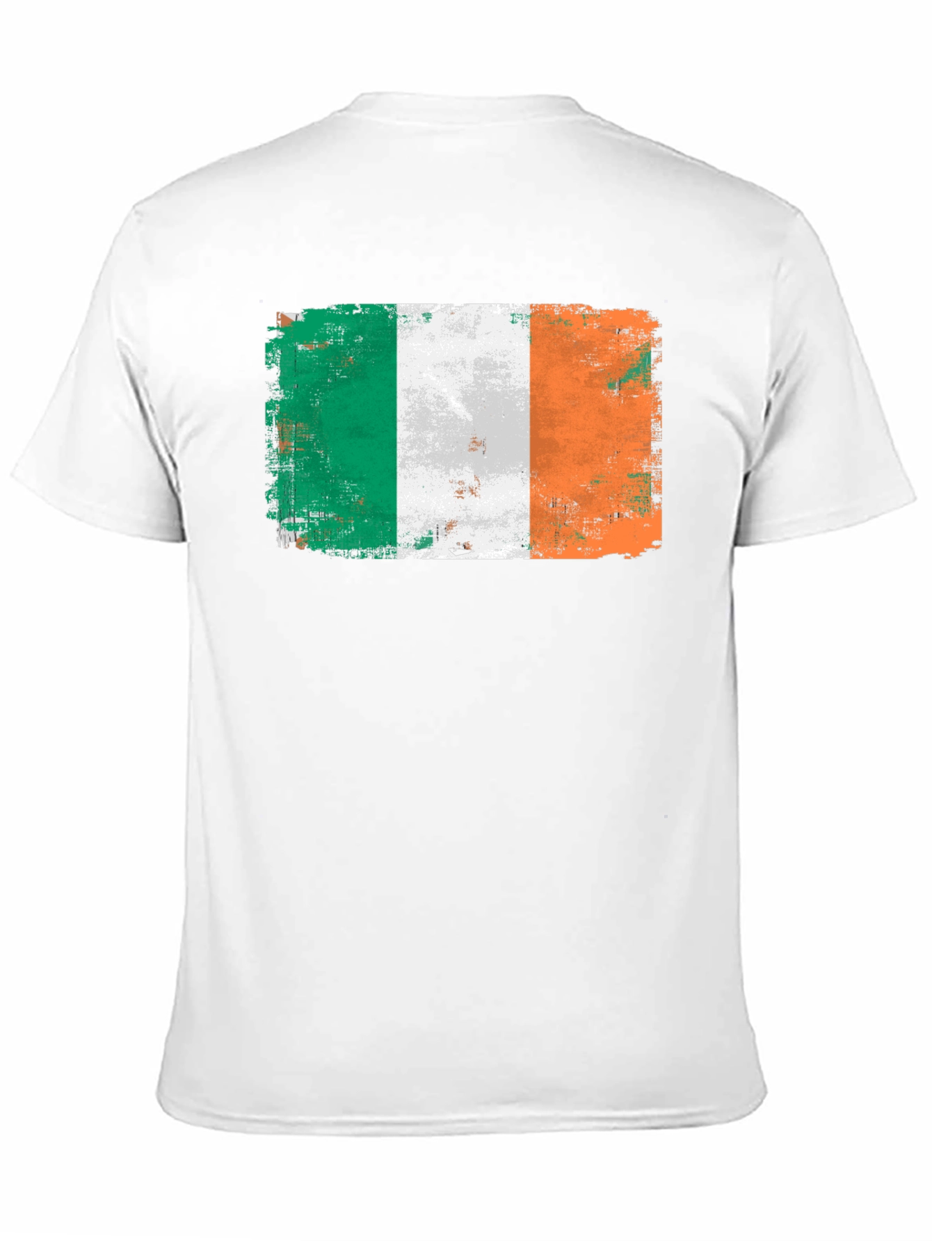Distressed Ireland Flag Graphic Black T-Shirt