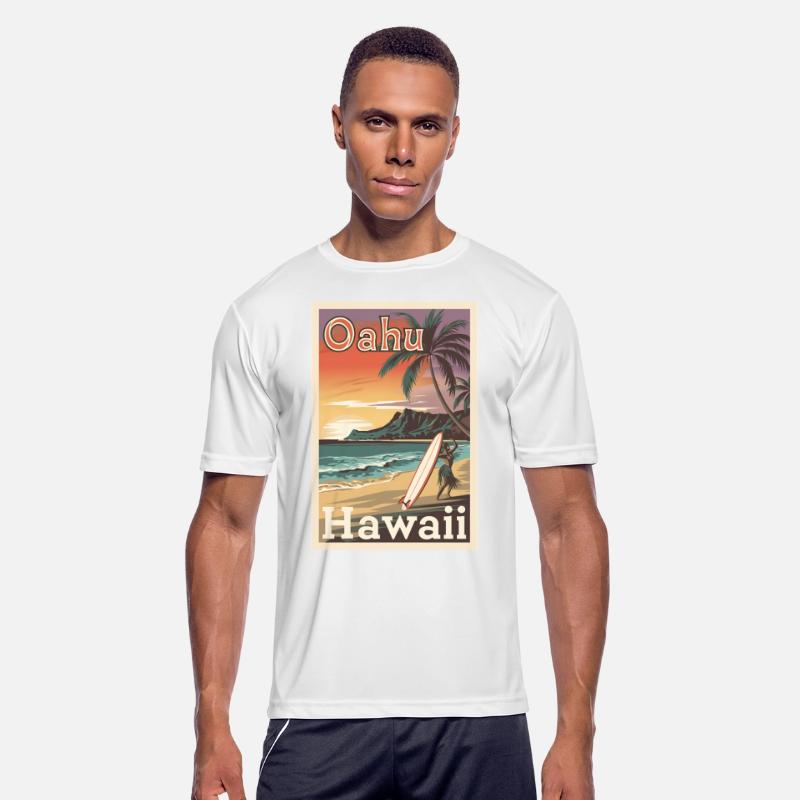 Oahu Hawaii Retro Poster Vintage Souvenir