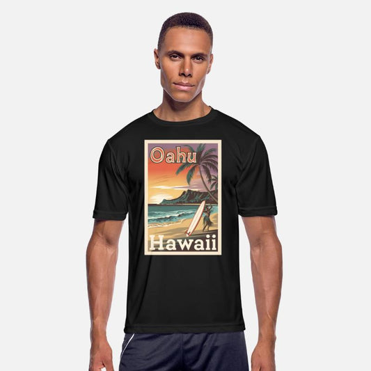 Oahu Hawaii Retro Poster Vintage Souvenir