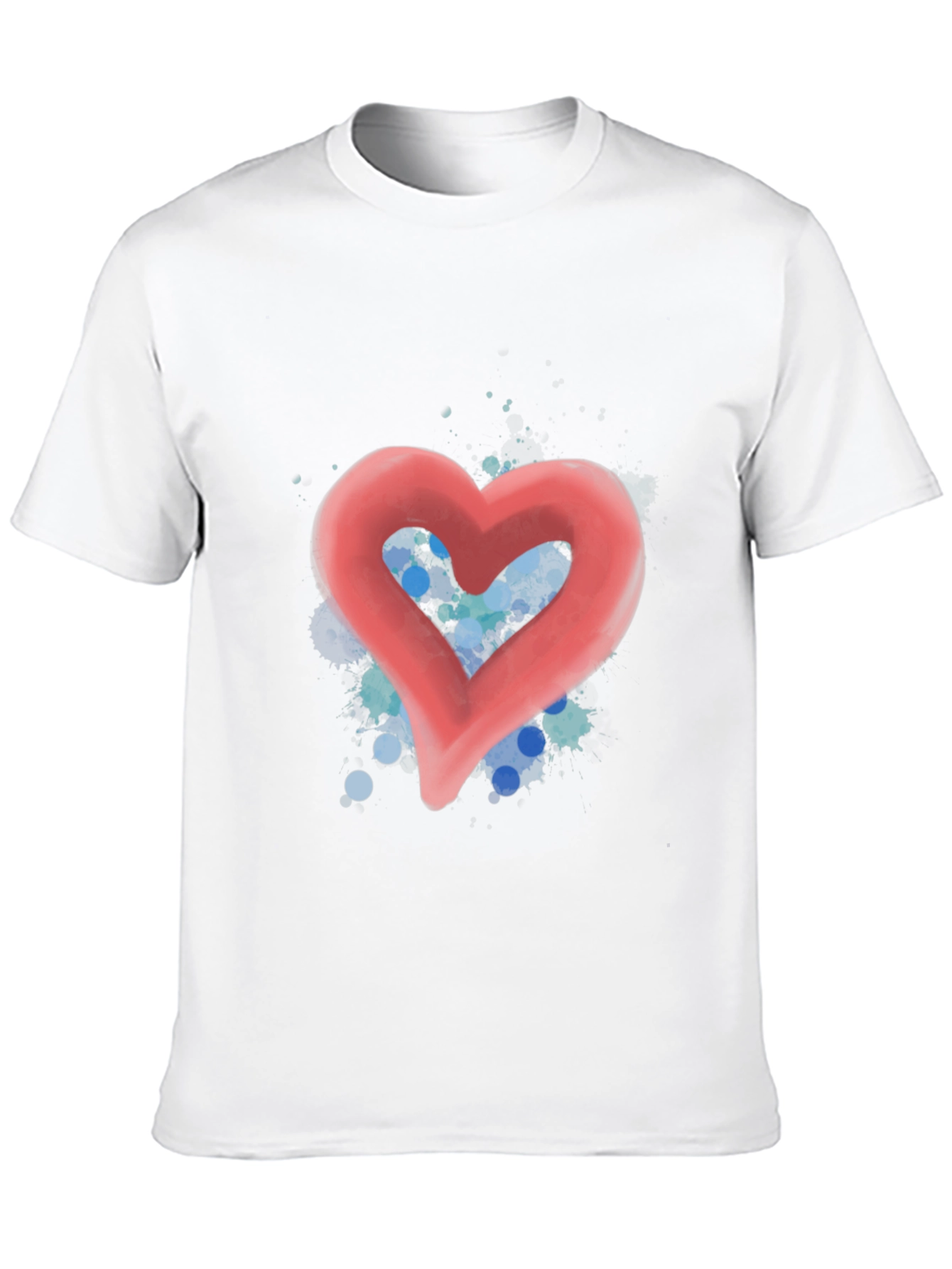 Heart Graphic Tee - Stylish Black T-Shirt