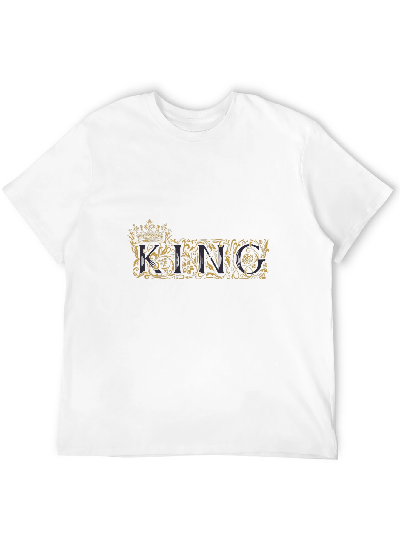 King Graphic Print Crew Neck T-Shirt