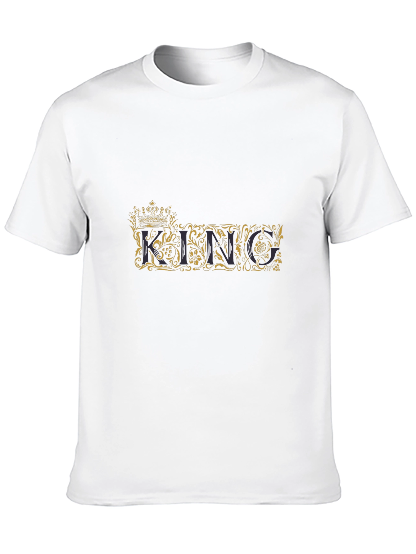 King Graphic Print Crew Neck T-Shirt