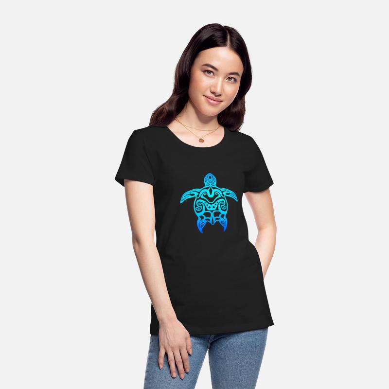 Ocean Blue Tribal Hawaiian Sea Turtle