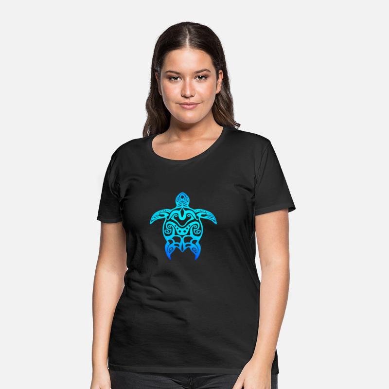 Ocean Blue Tribal Hawaiian Sea Turtle