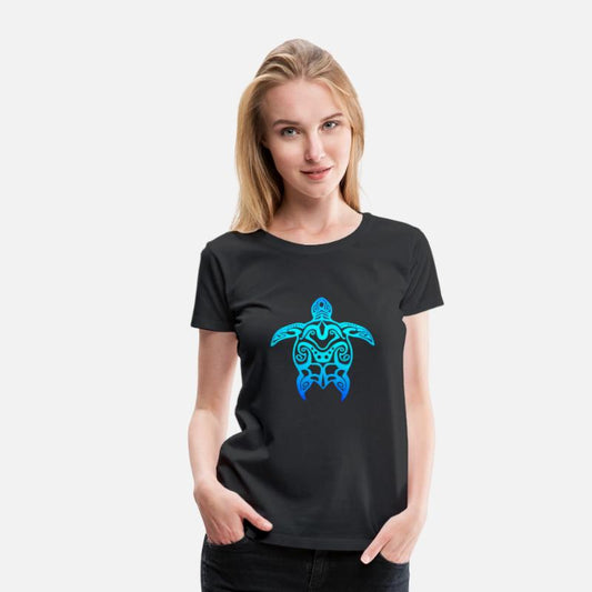 Ocean Blue Tribal Hawaiian Sea Turtle