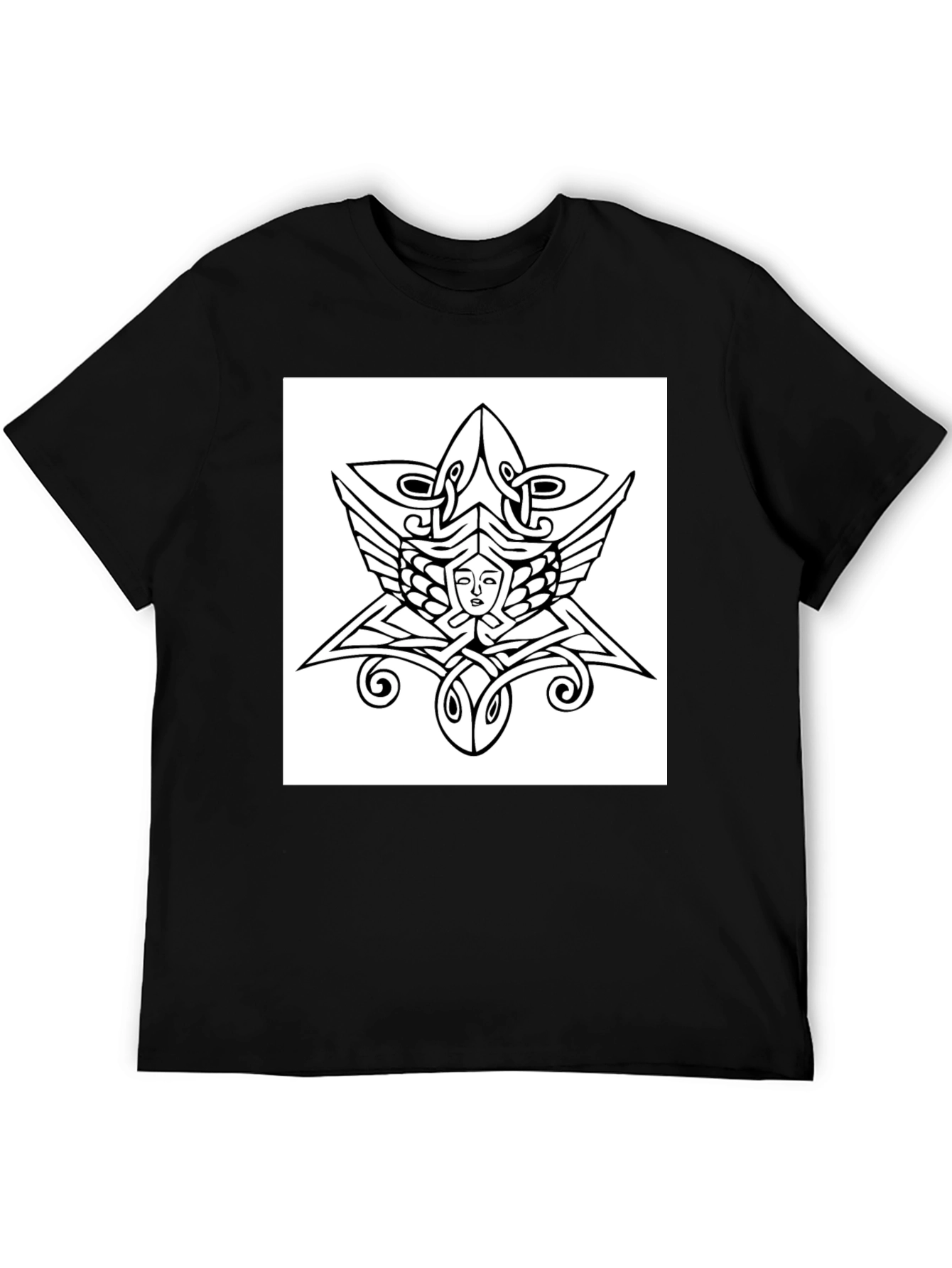 Celtic Knotwork Face Graphic Tee