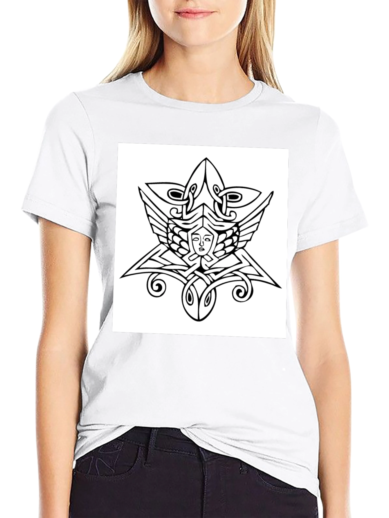 Celtic Knotwork Face Graphic Tee