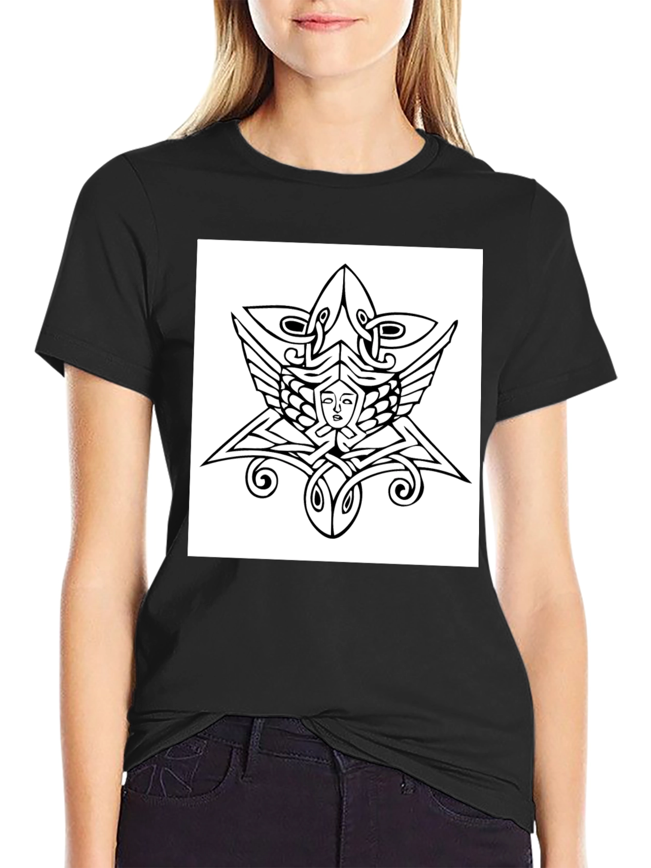 Celtic Knotwork Face Graphic Tee