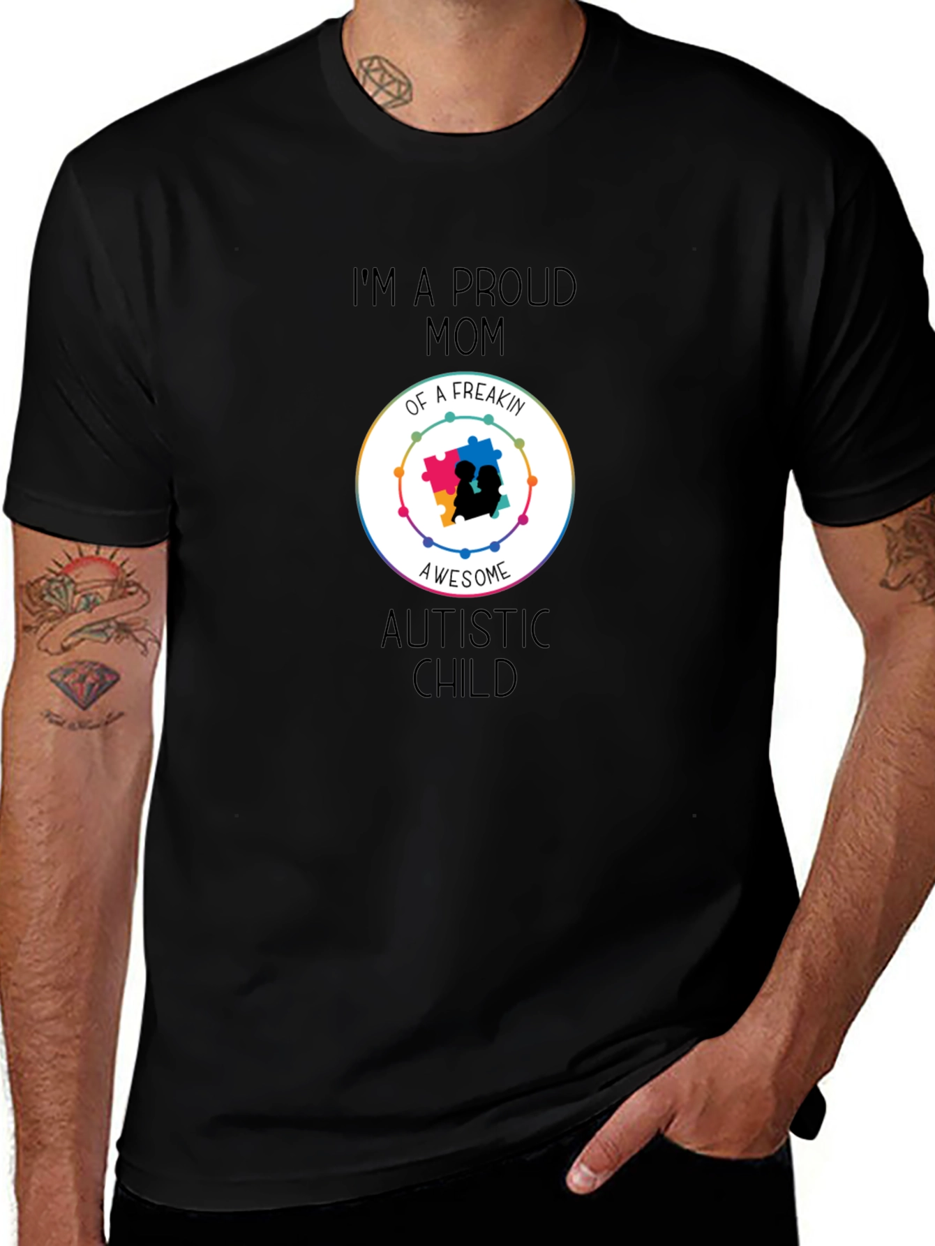 Proud Mom of Awesome Autistic Child T-Shirt