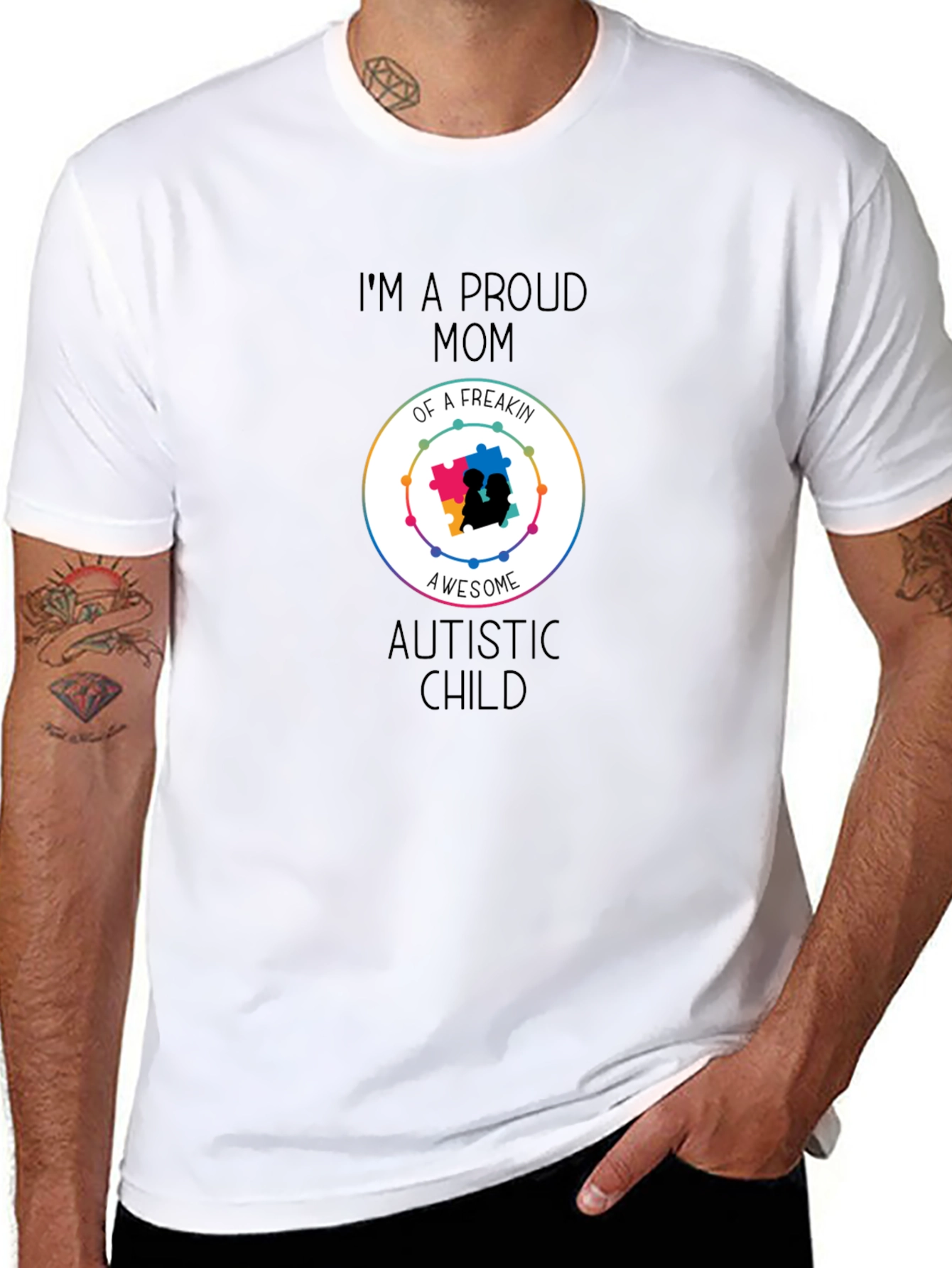 Proud Mom of Awesome Autistic Child T-Shirt