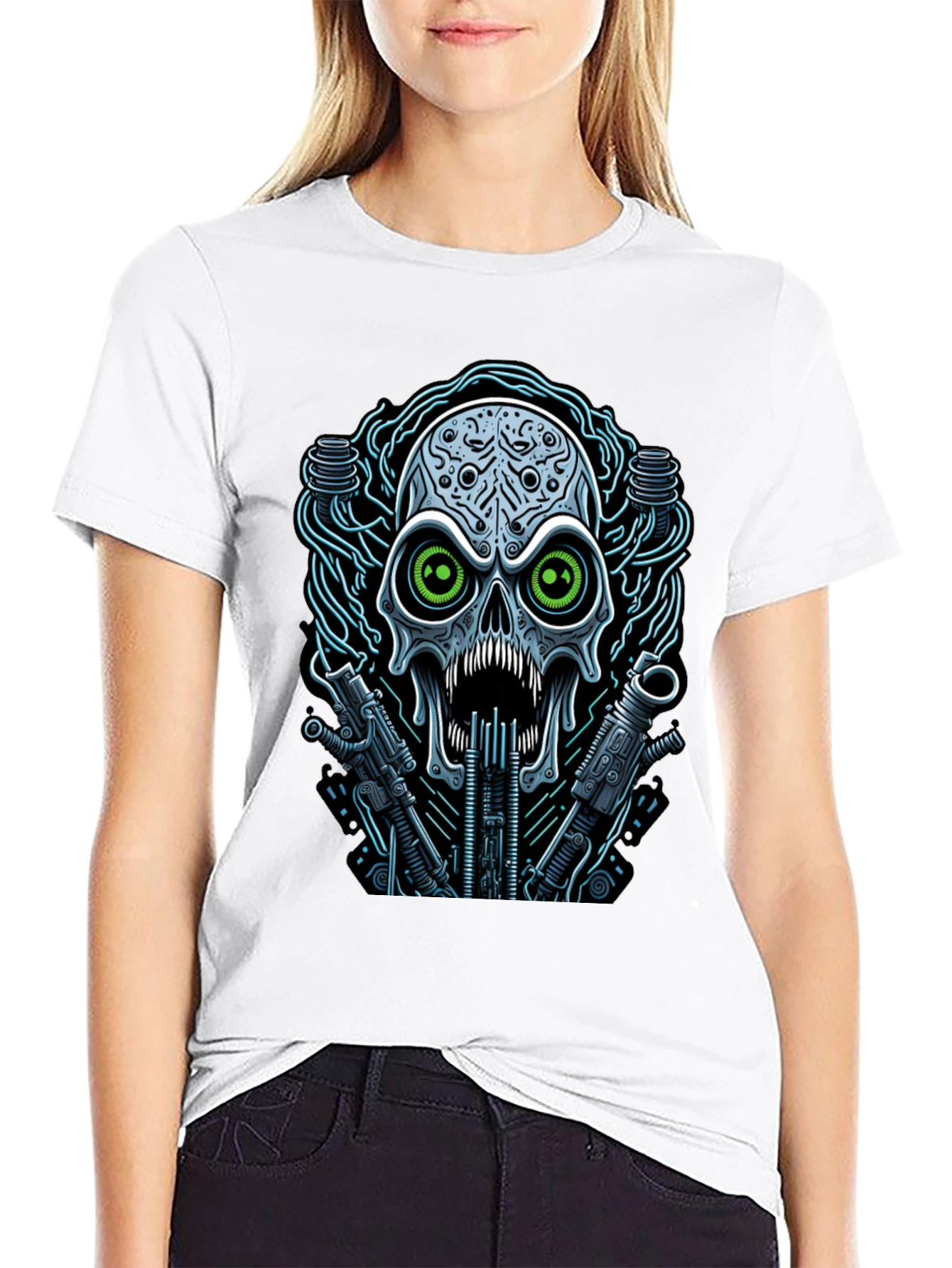 Cyberpunk Skull Graphic Tee