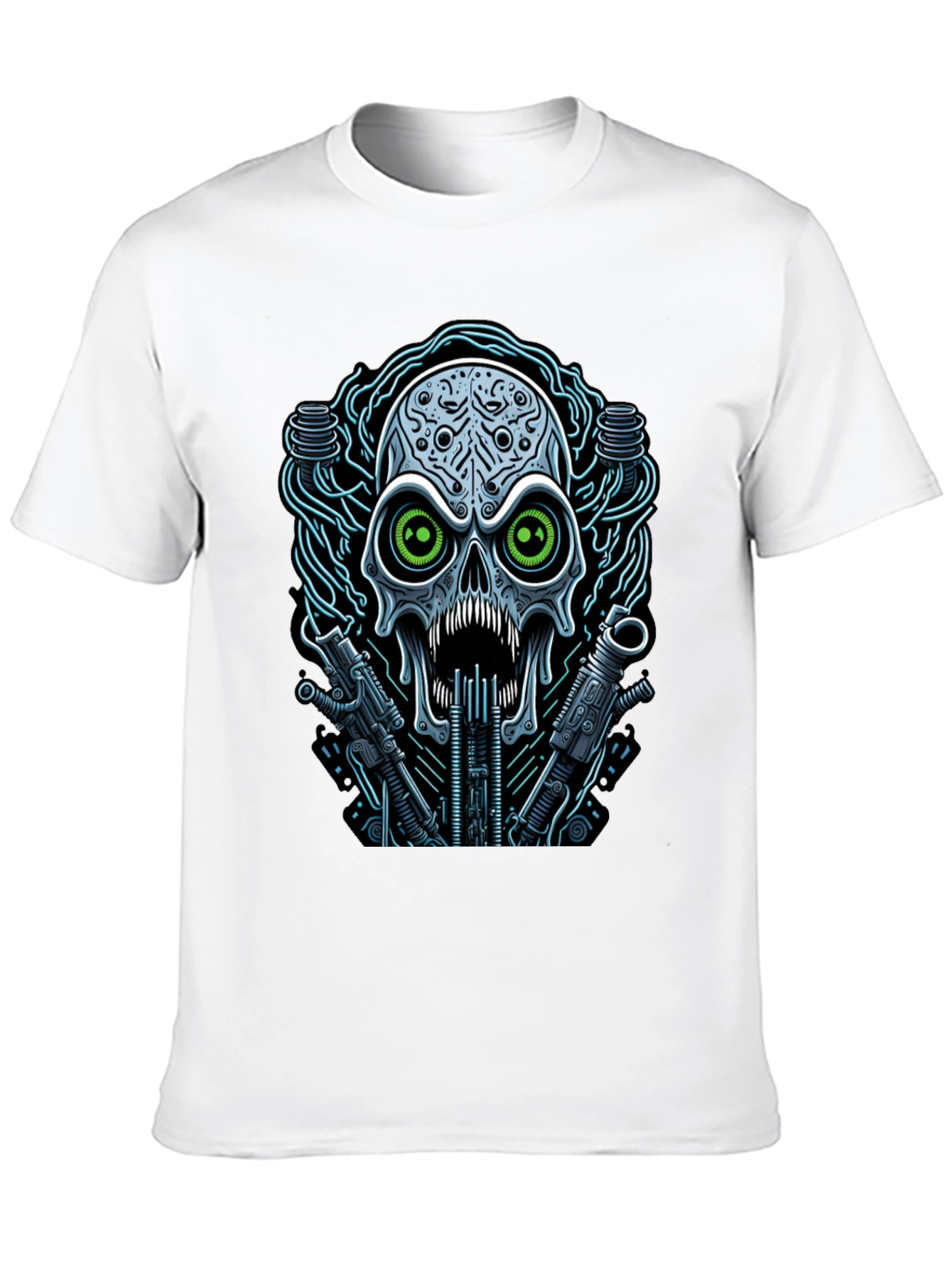 Cyberpunk Skull Graphic Tee