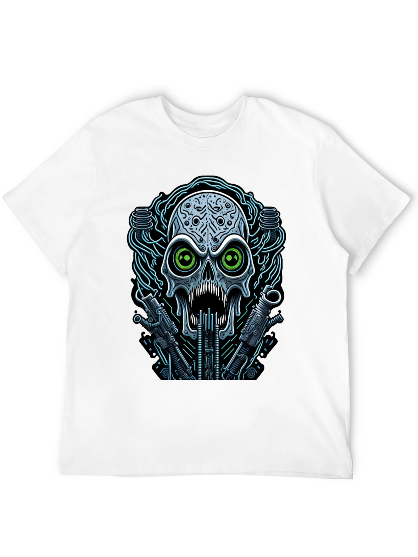 Cyberpunk Skull Graphic Tee