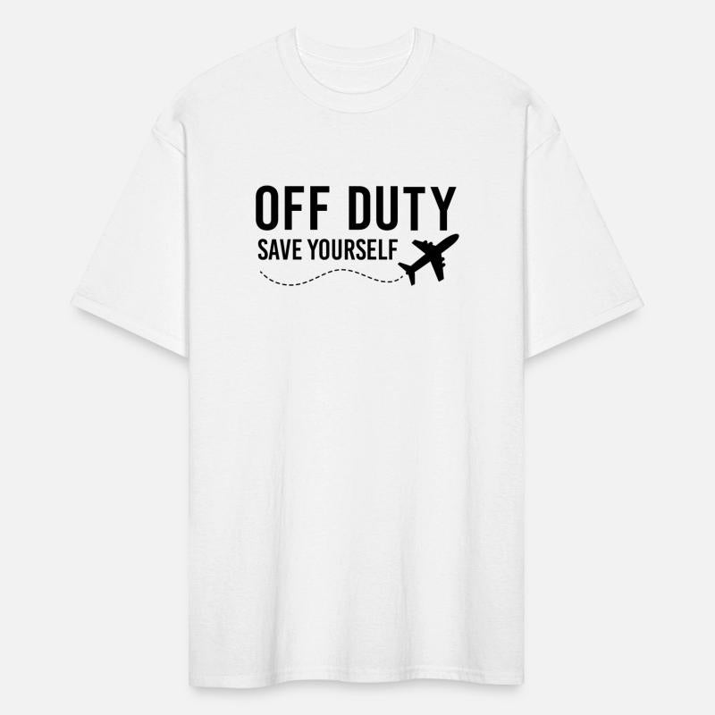 Off Duty Save Yourself Black Airplane Funny Travel