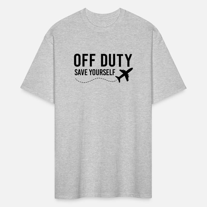 Off Duty Save Yourself Black Airplane Funny Travel