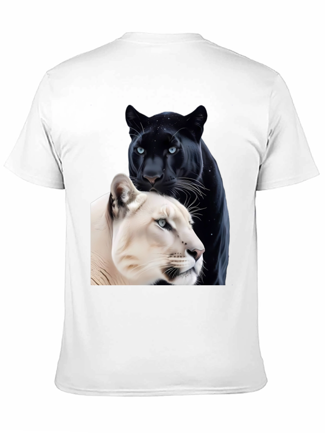 Panther Duo Graphic Tee - Black Cotton Blend