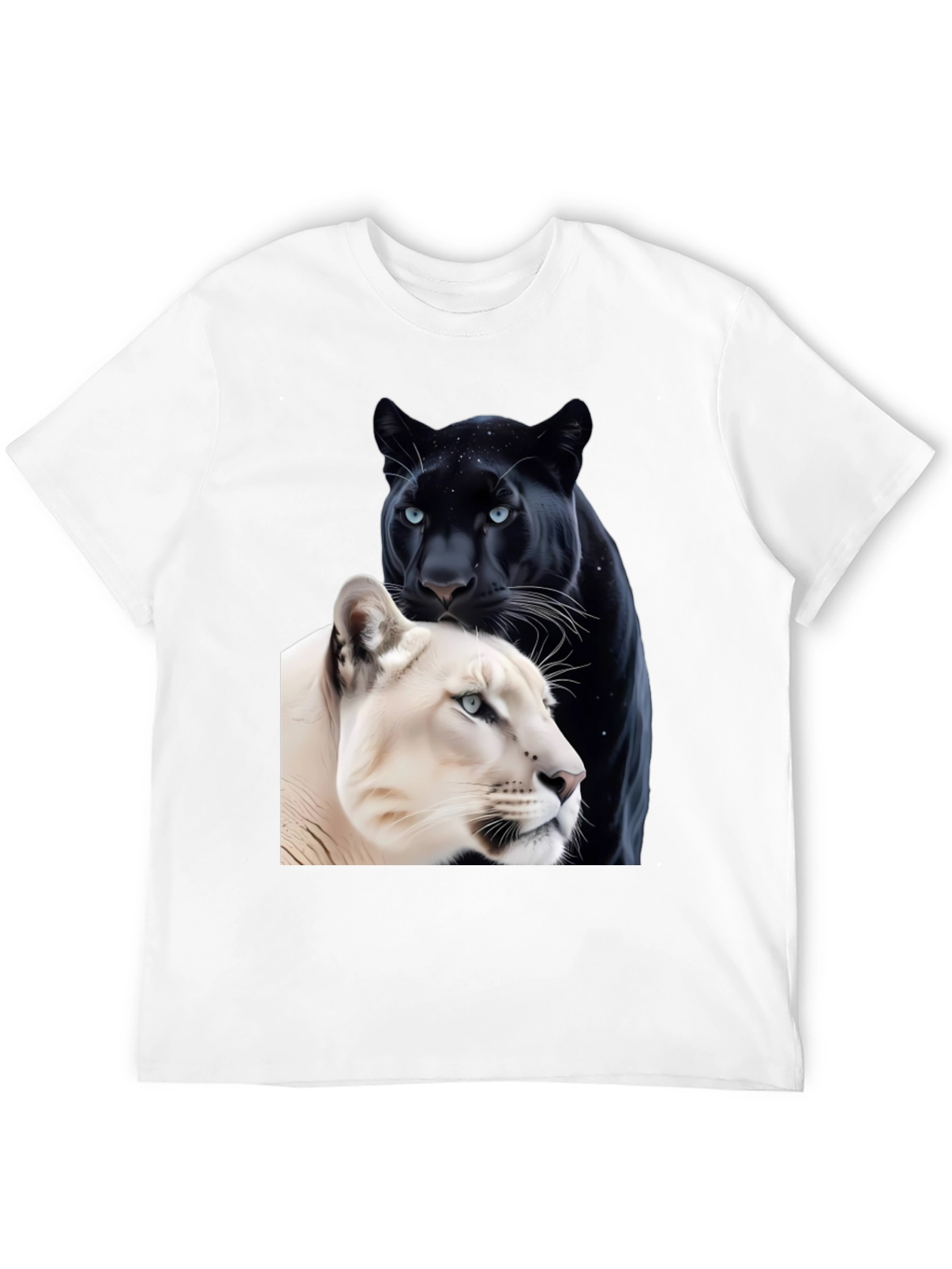 Panther Duo Graphic Tee - Black Cotton Blend