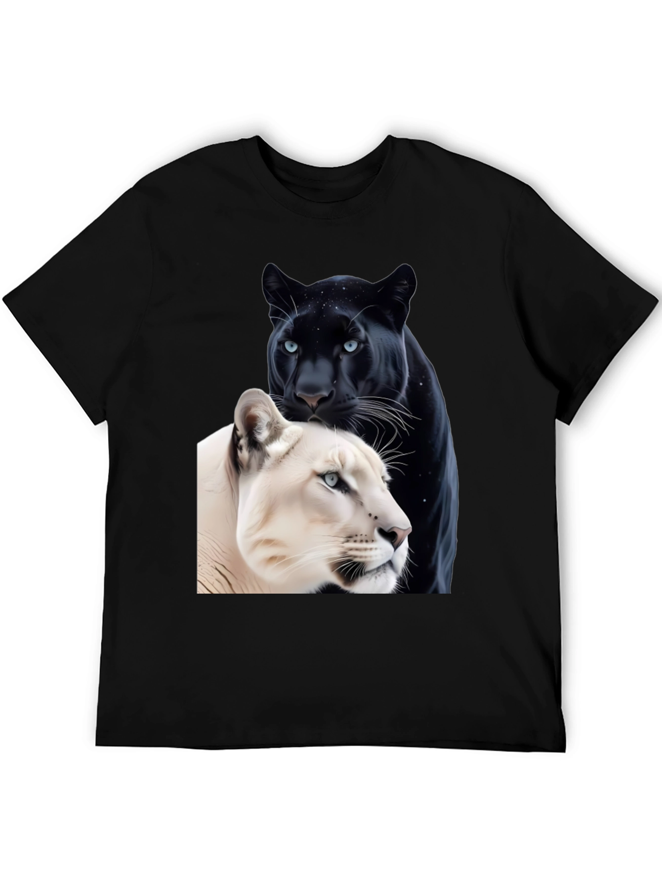 Panther Duo Graphic Tee - Black Cotton Blend