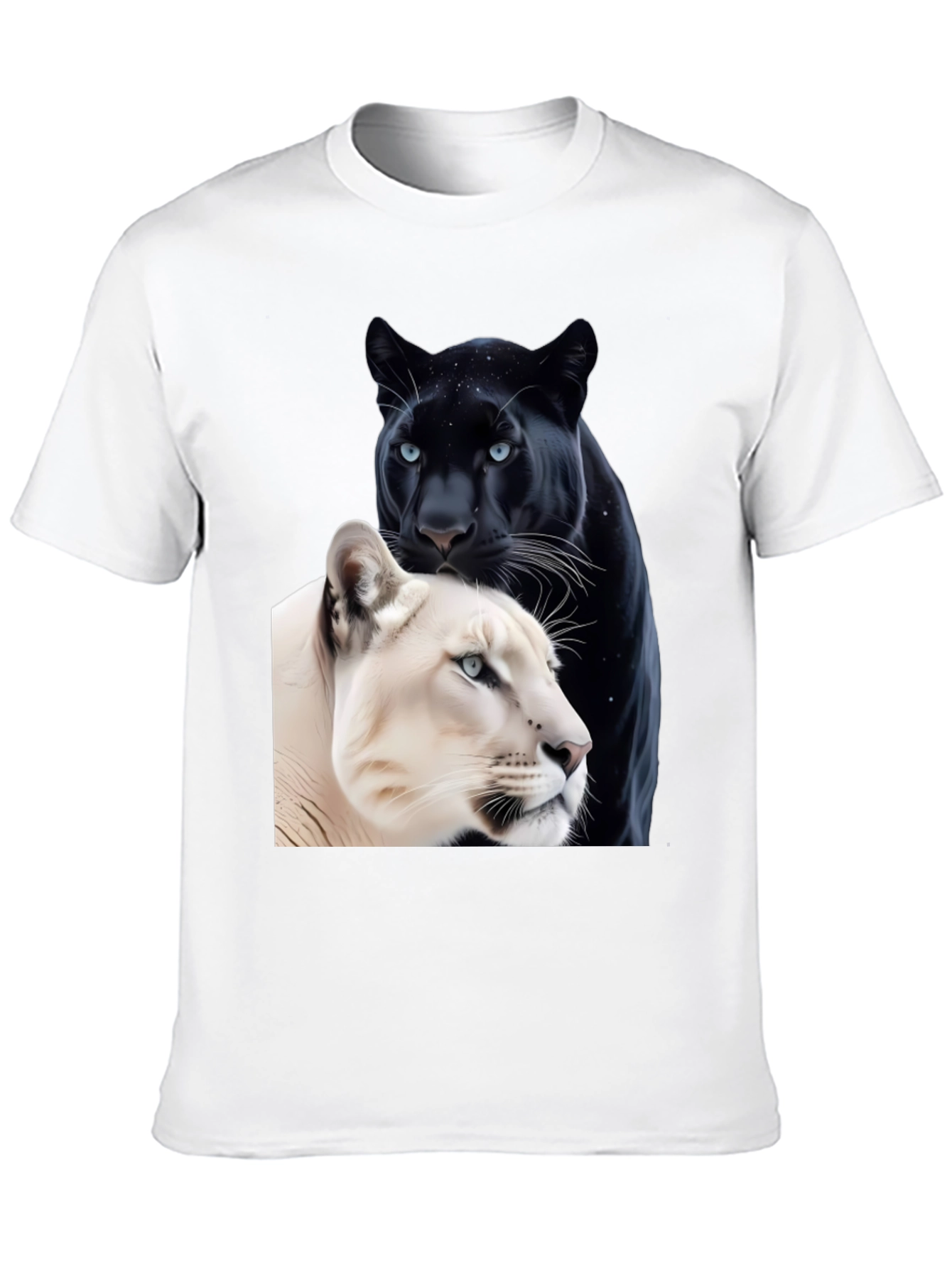 Panther Duo Graphic Tee - Black Cotton Blend