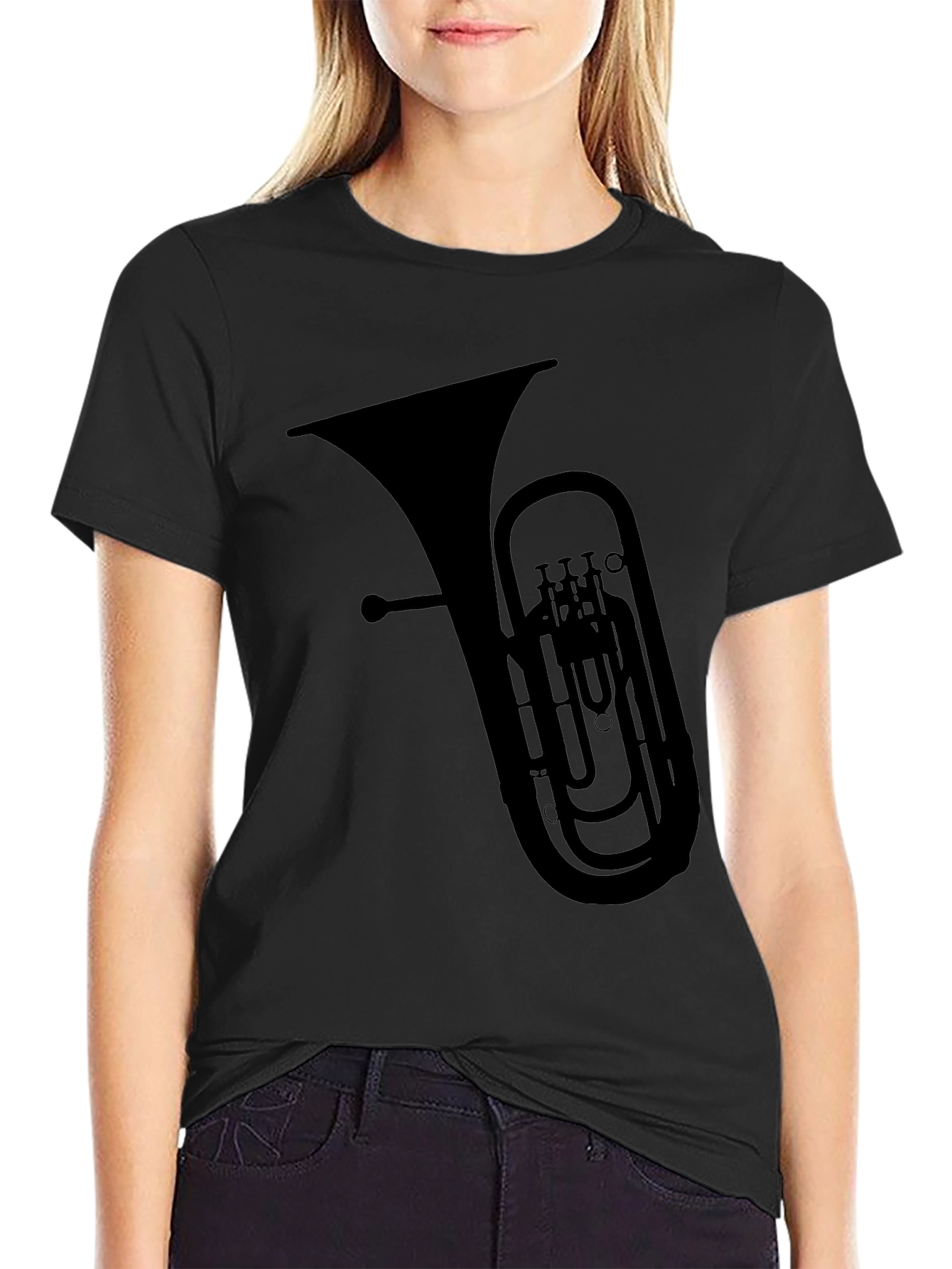 Euphonium Graphic Tee - Black Cotton T-Shirt