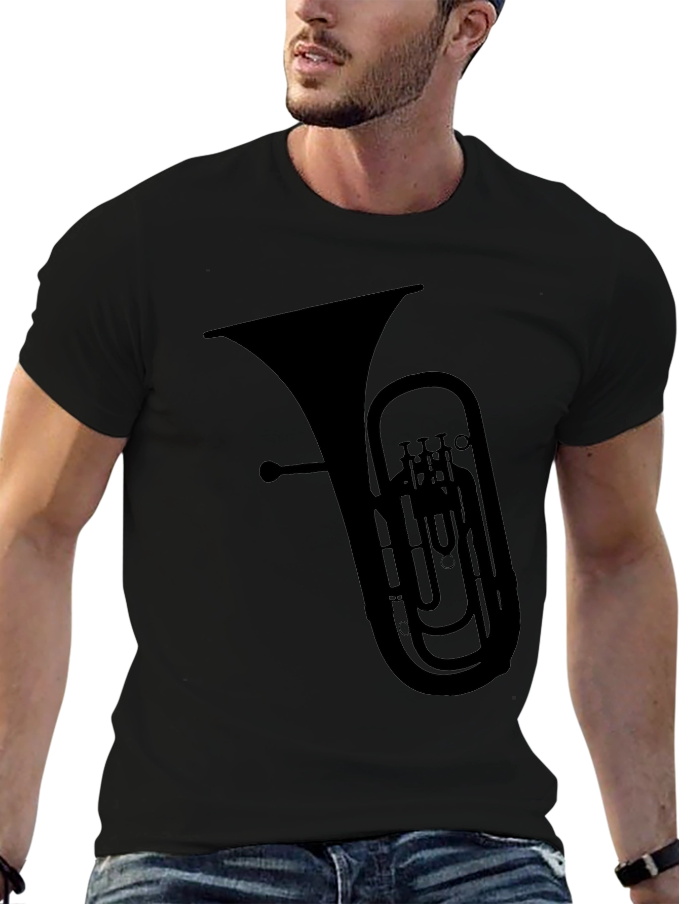 Euphonium Graphic Tee - Black Cotton T-Shirt