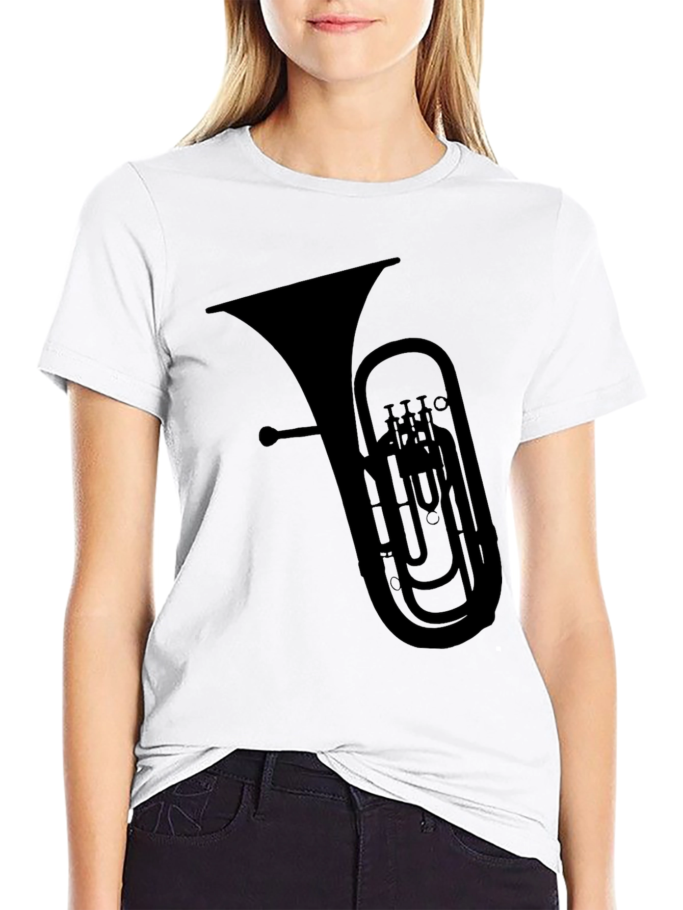 Euphonium Graphic Tee - Black Cotton T-Shirt