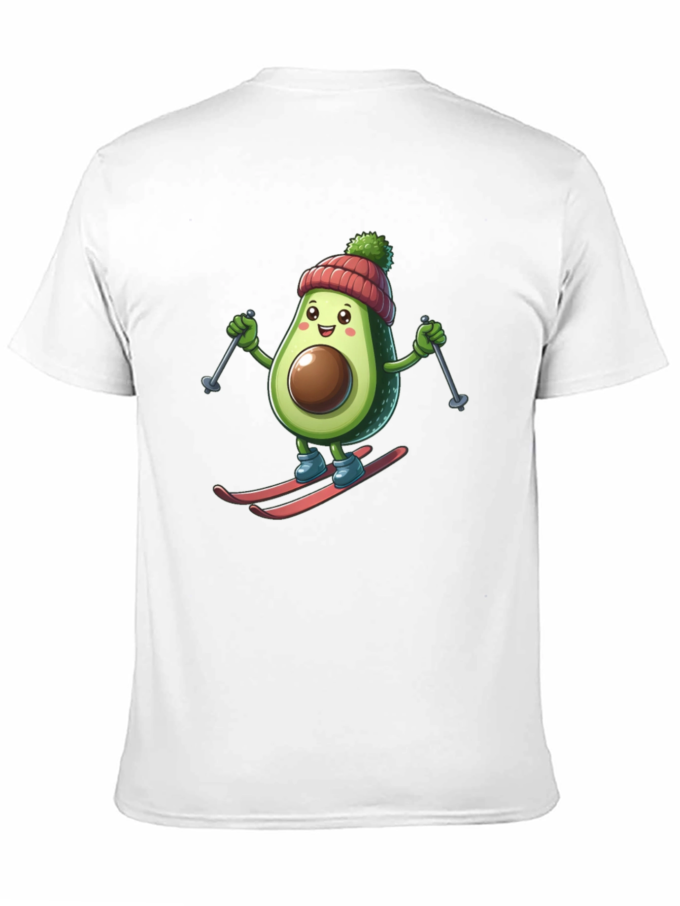 Avocado Skiing Graphic Tee