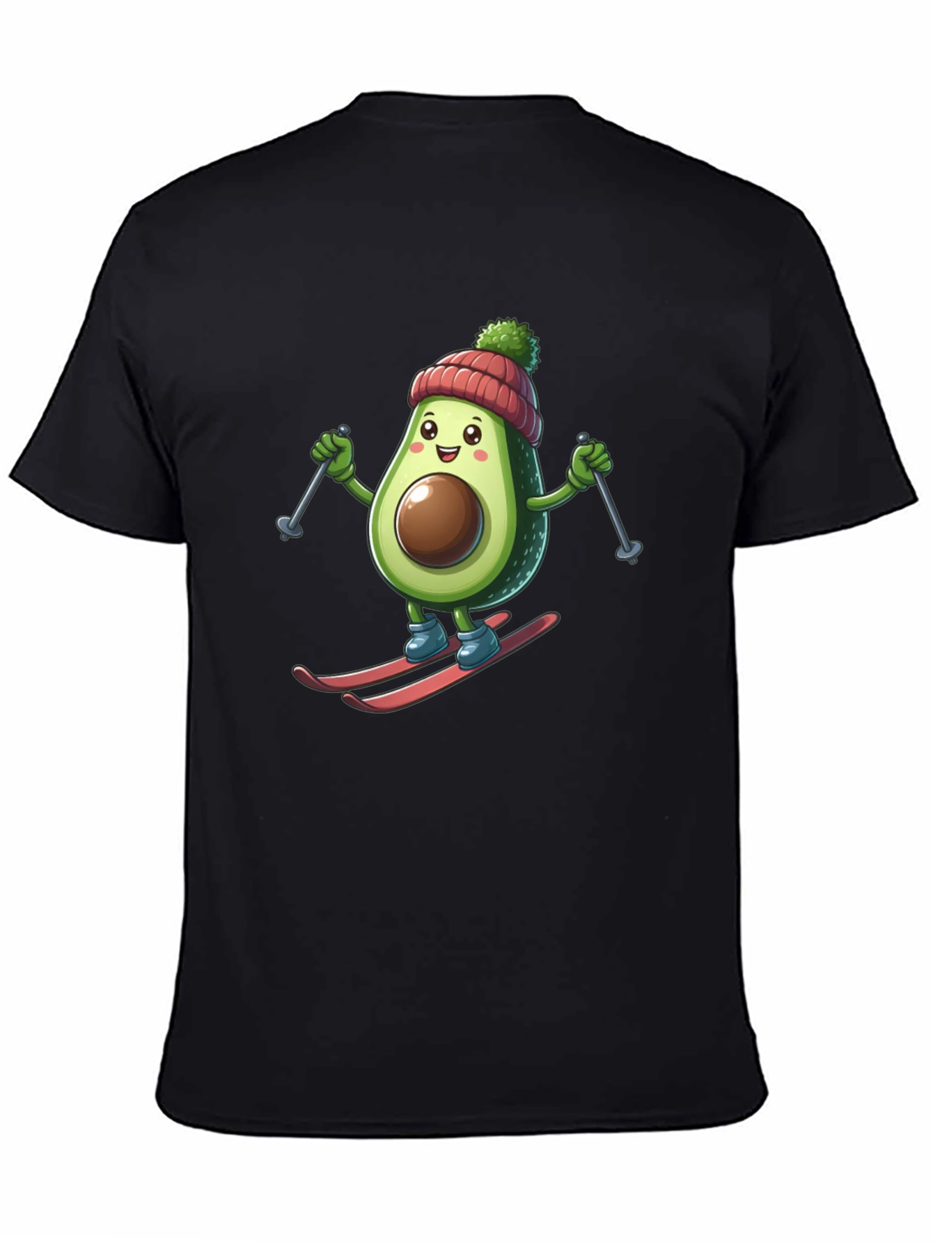 Avocado Skiing Graphic Tee