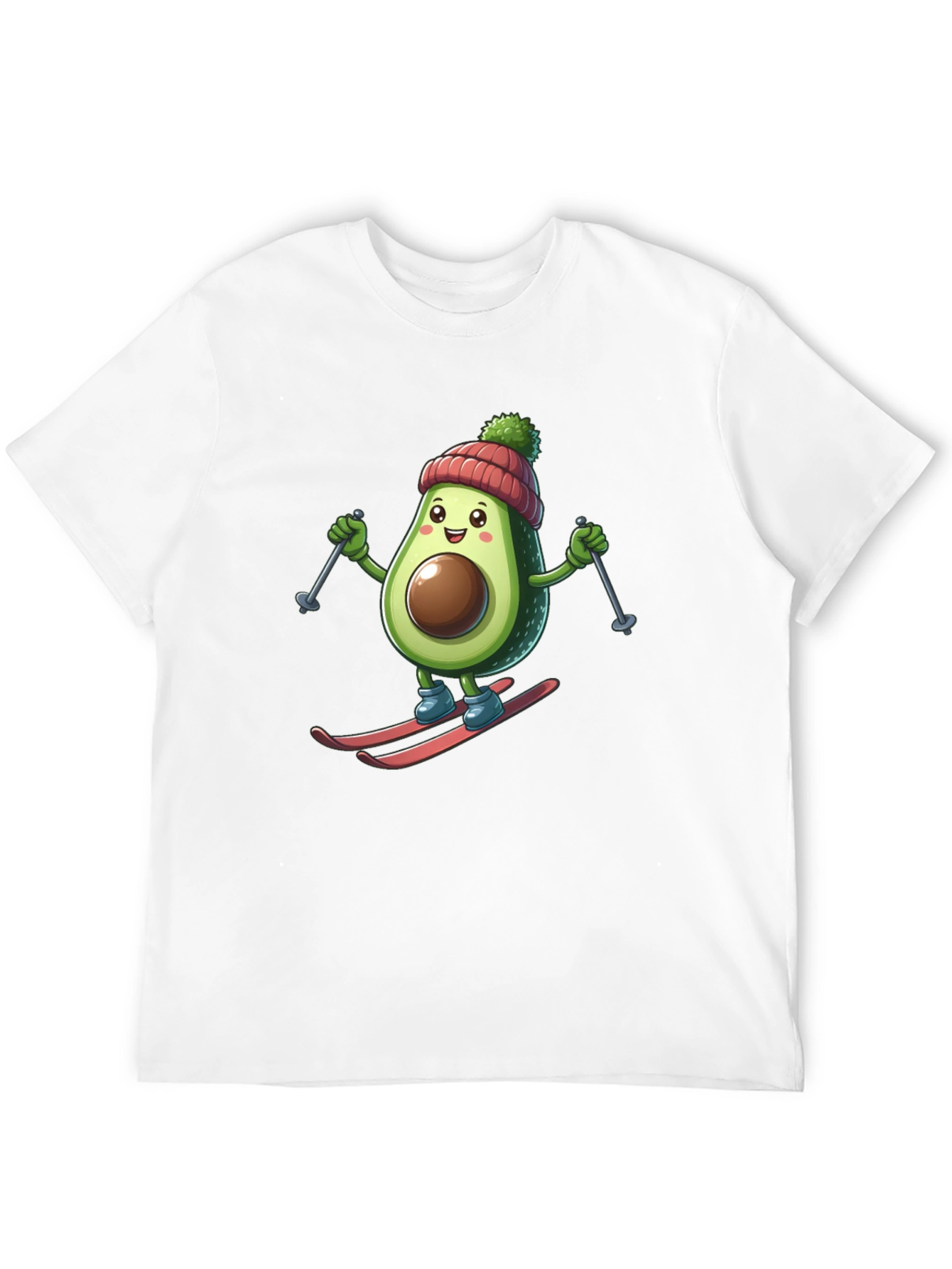 Avocado Skiing Graphic Tee