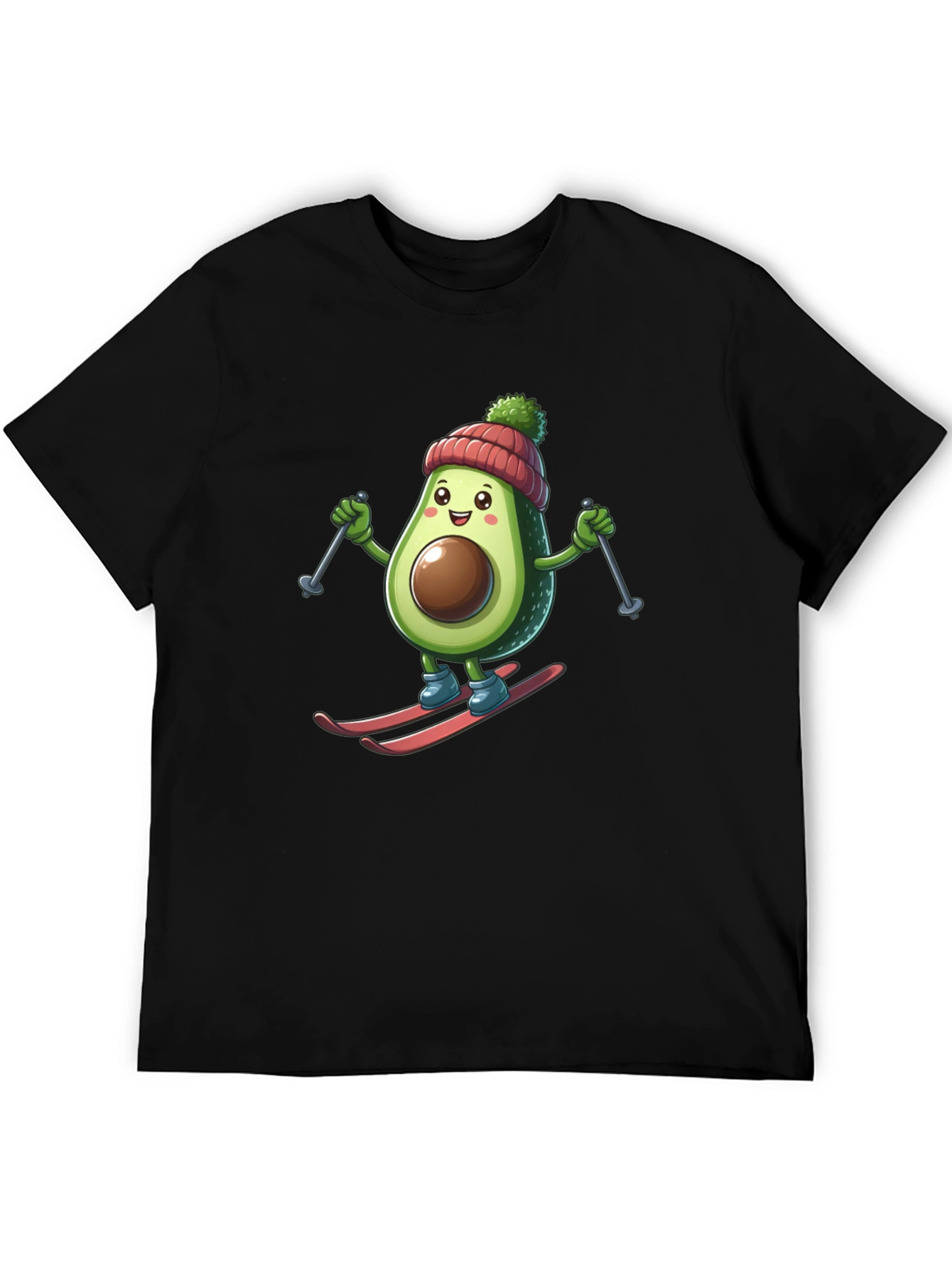 Avocado Skiing Graphic Tee