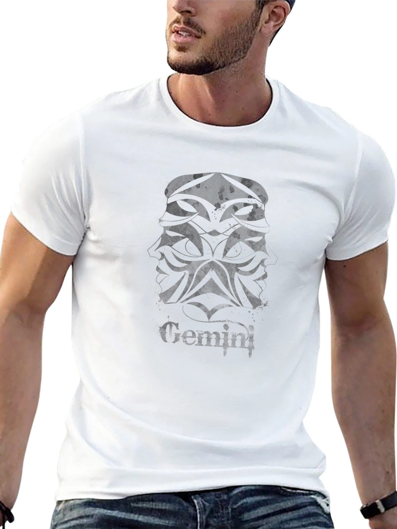 Gemini Zodiac Black Graphic Tee