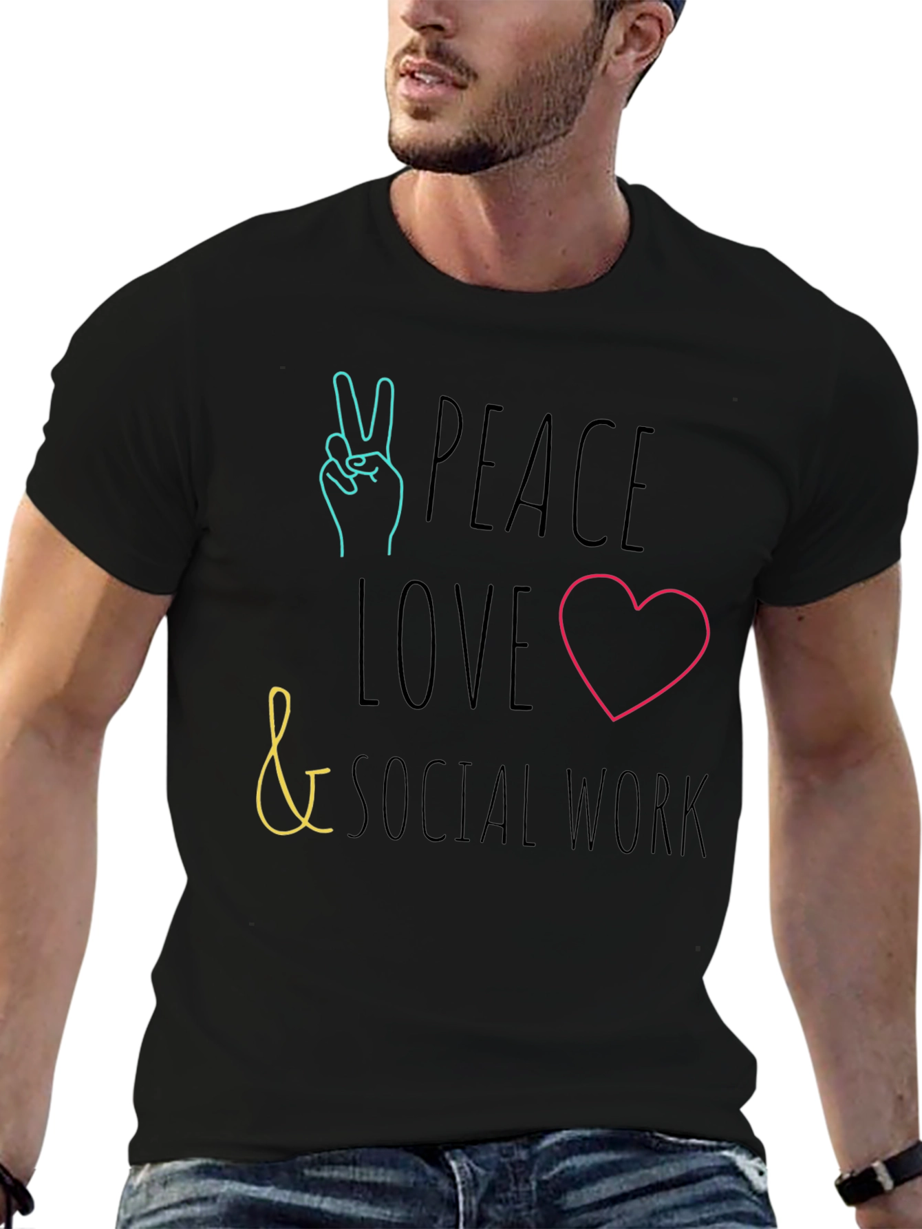 Peace Love Social Work T-Shirt